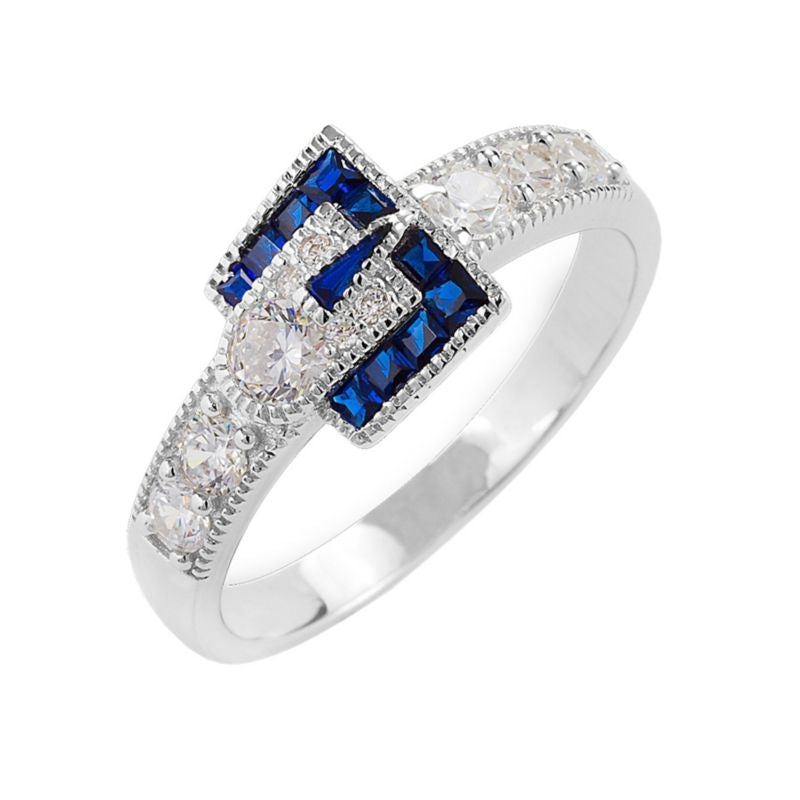 Kelly Herd Blue Spinel Buckle Ring