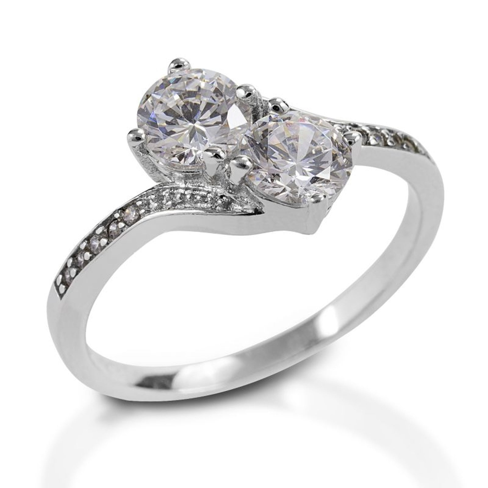 Kelly Herd Two Stone Pave Band Ring