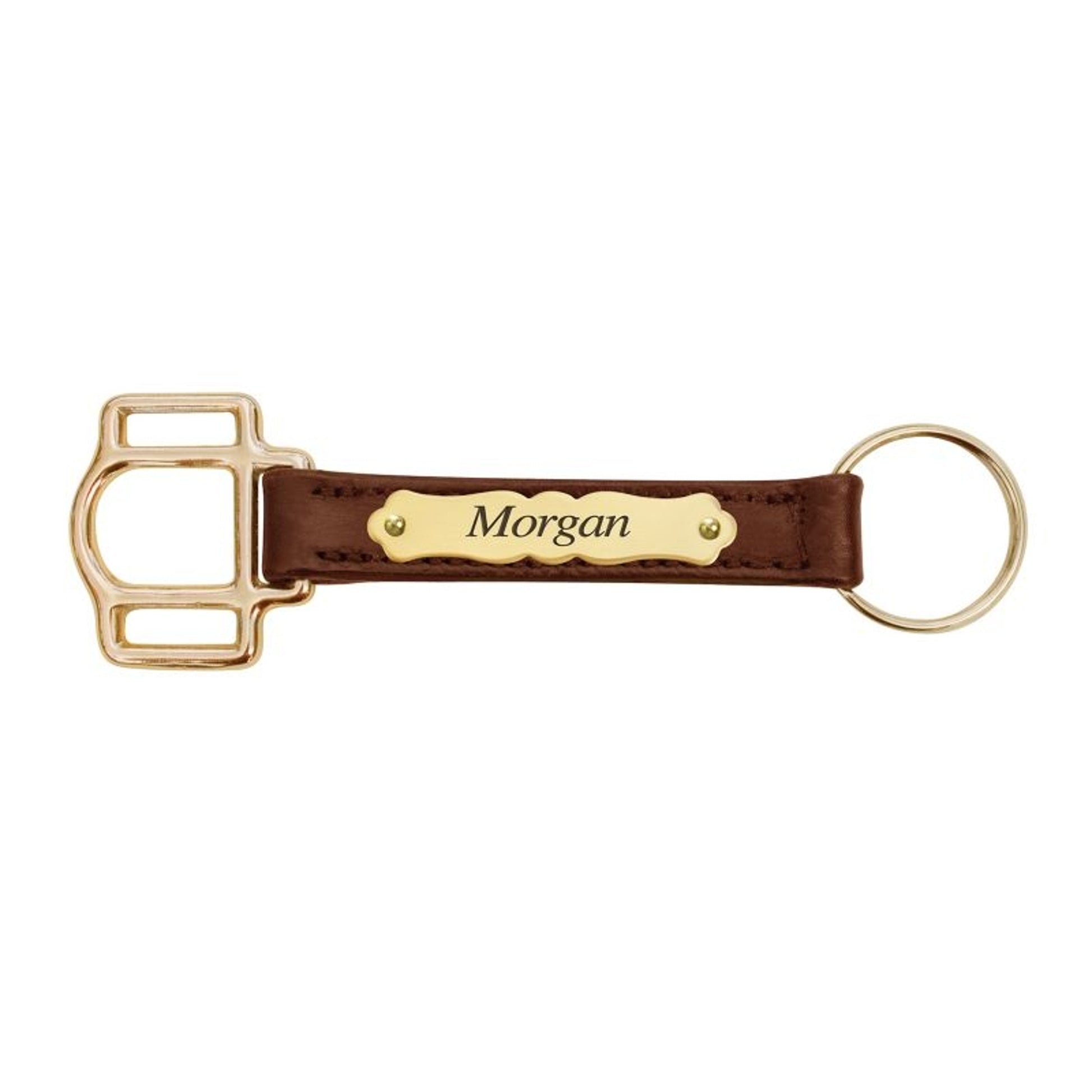 Personalized Halter Cheek Leather Keychain