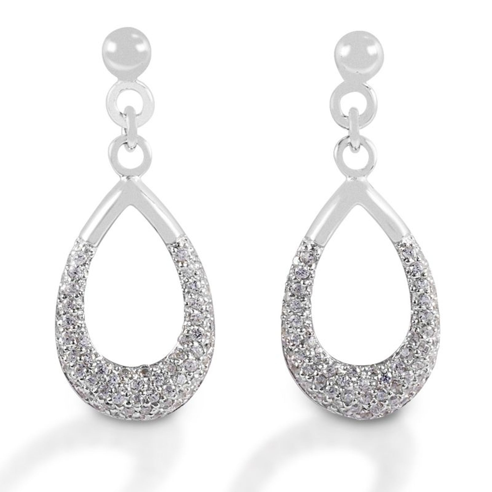 Kelly Herd Clear Teardrop Dangle Earrings