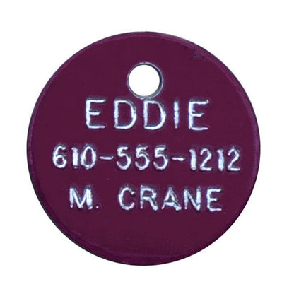 Personalized 7/8in Round Aluminum Tag