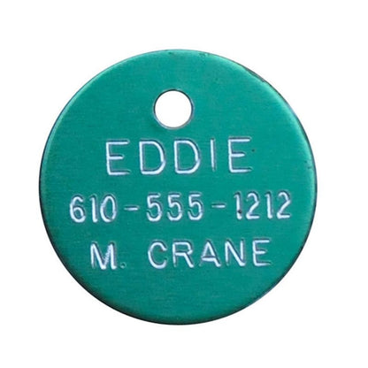 Personalized 7/8in Round Aluminum Tag