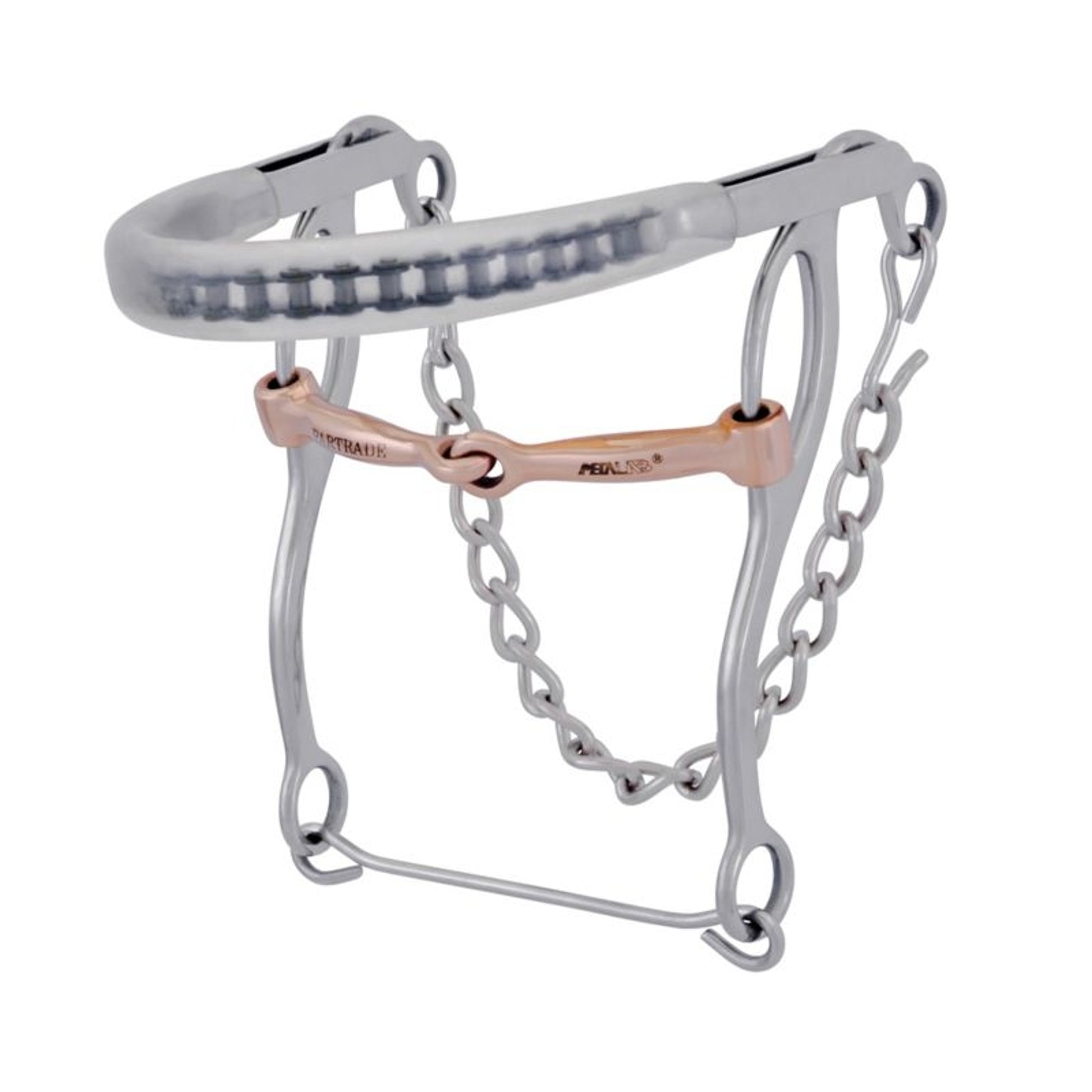 Metalab Plastic Cover Nose Hackamore with Snaffle Bit