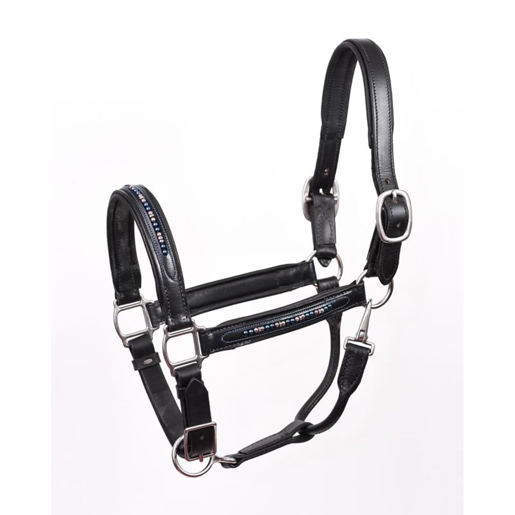 Perris Blue Pearl Bling Padded Halter