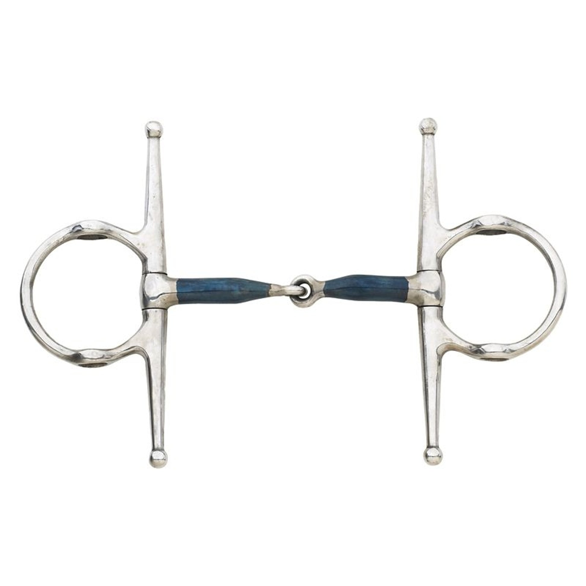 Blue Steel Jointed Full Cheek Gag Bit
