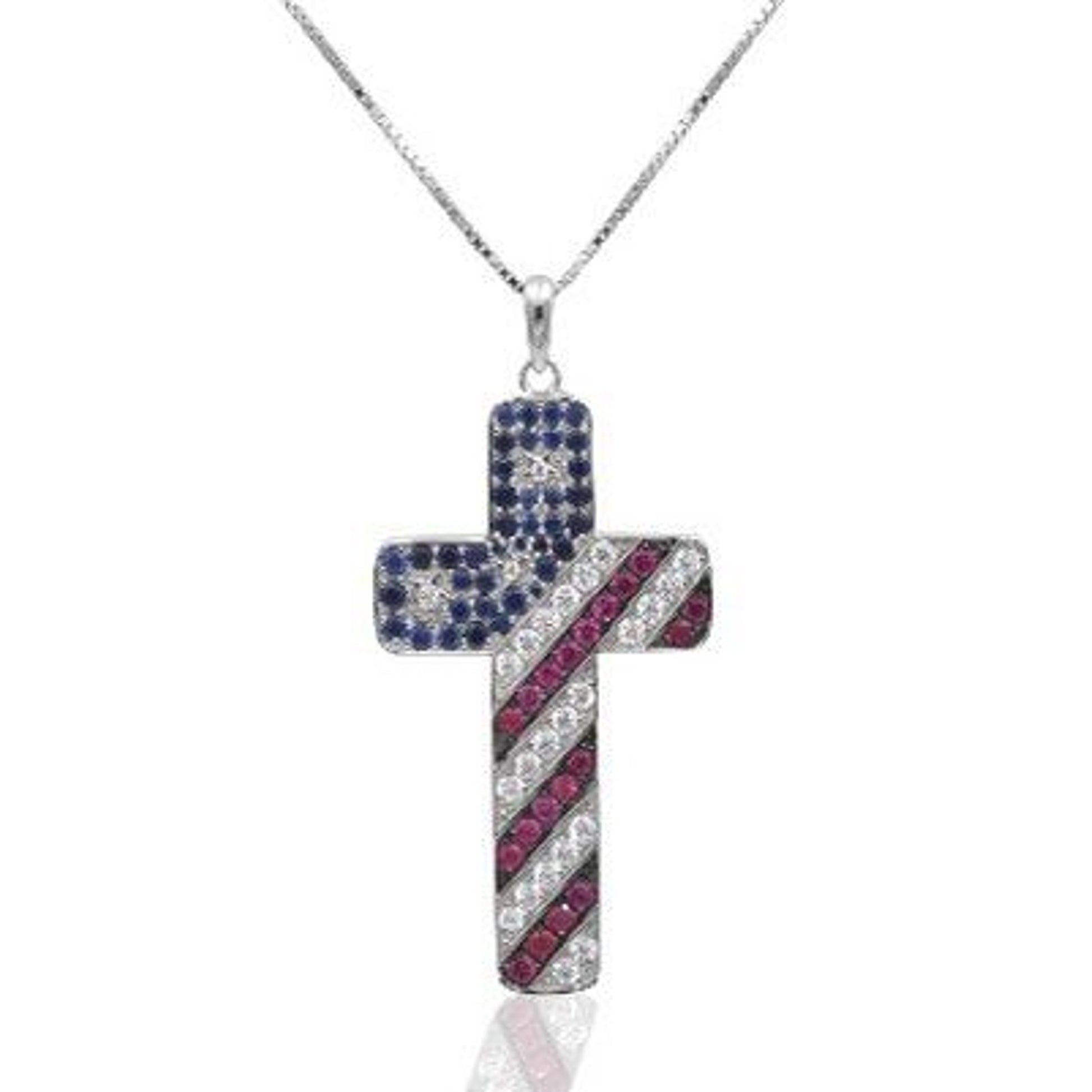 Kelly Herd Flag Cross Pendant