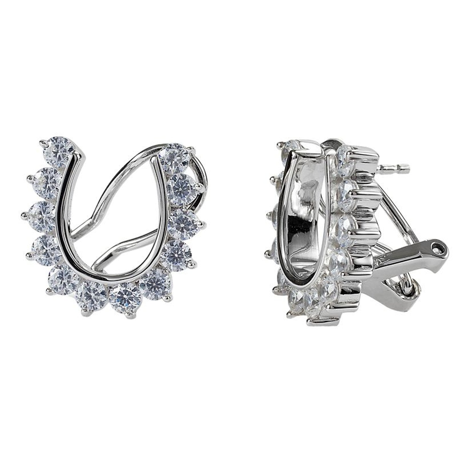 Kelly Herd French Clip/PostBack Horseshoe Earrings
