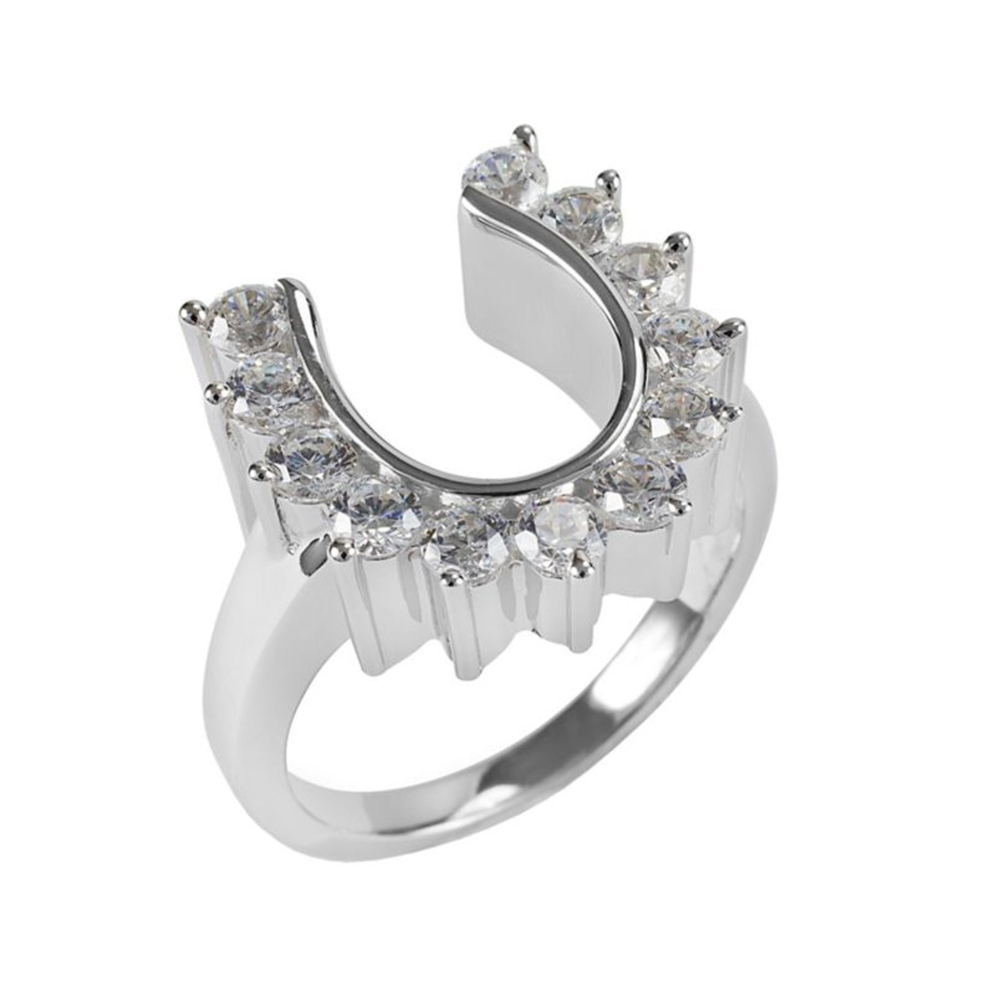 Kelly Herd Outside Set Horseshoe Ring