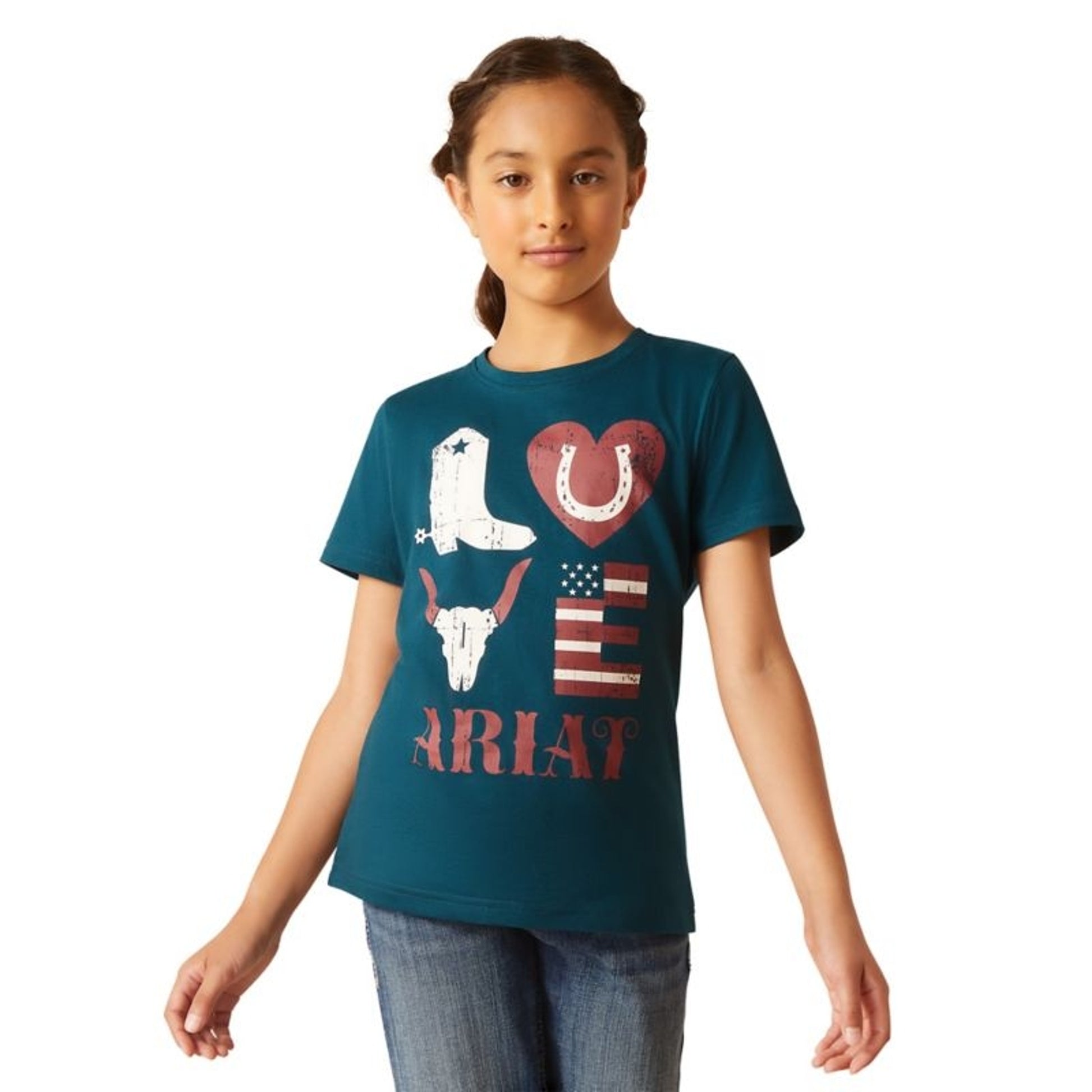 Ariat Girls Western Love Tee