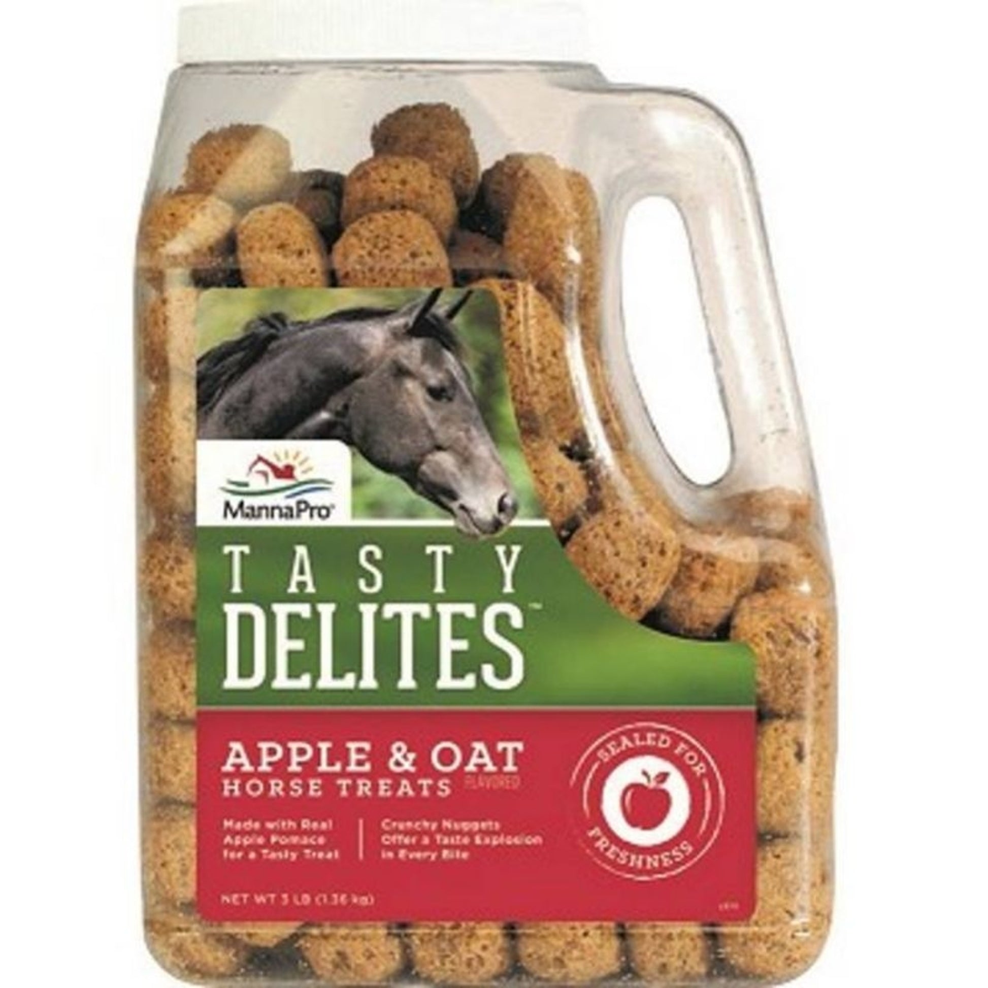 Manna Pro Tasty Delites Horse Treats 3lb Apple/Oat