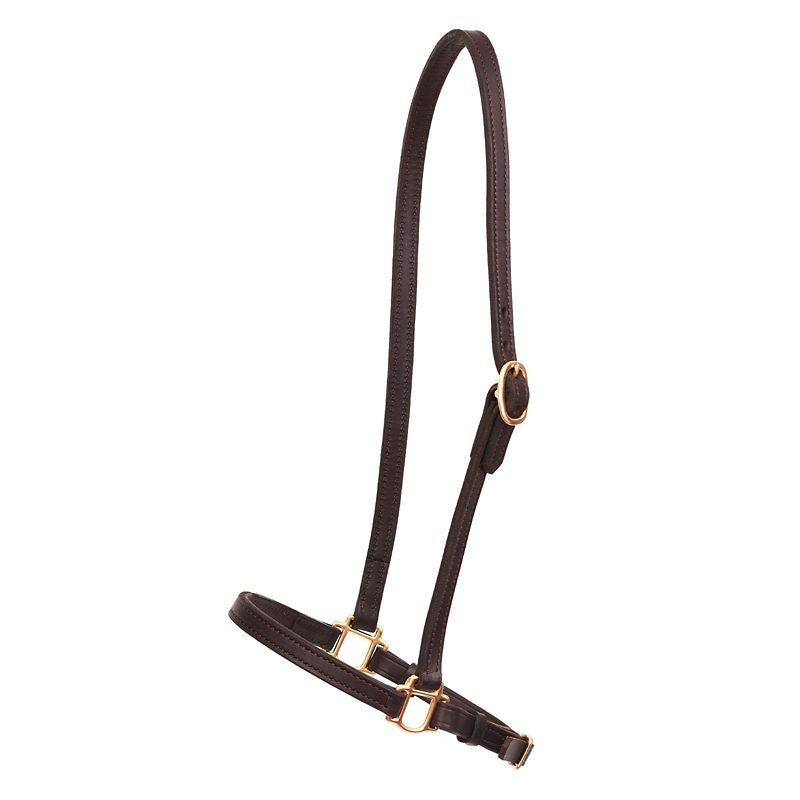 Perris 3/4 Leather Grooming Halter Cob Brn