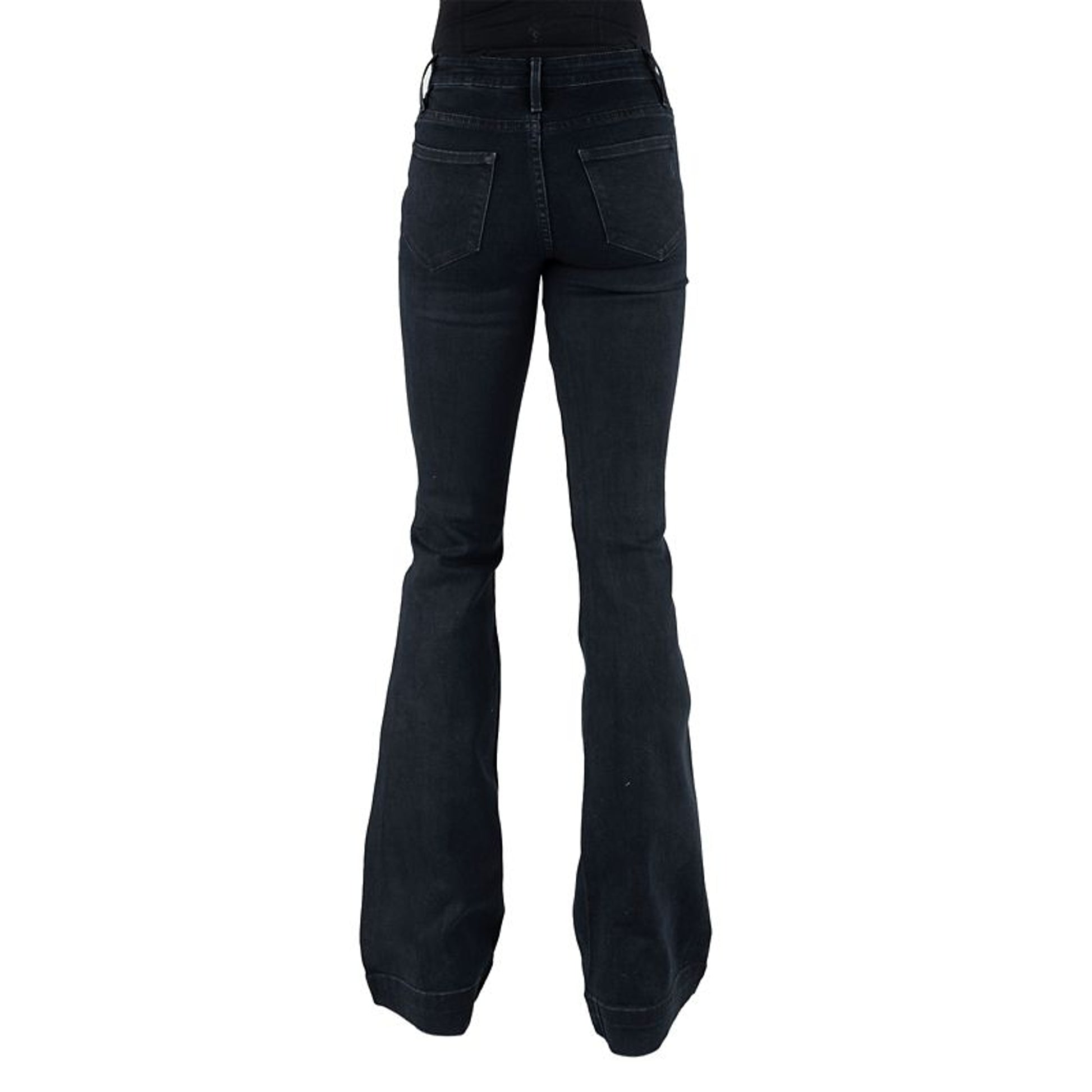 Stetson Ladies High Waist Plain Flare Jeans