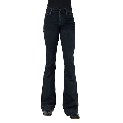 Stetson Ladies High Waist Plain Flare Jeans
