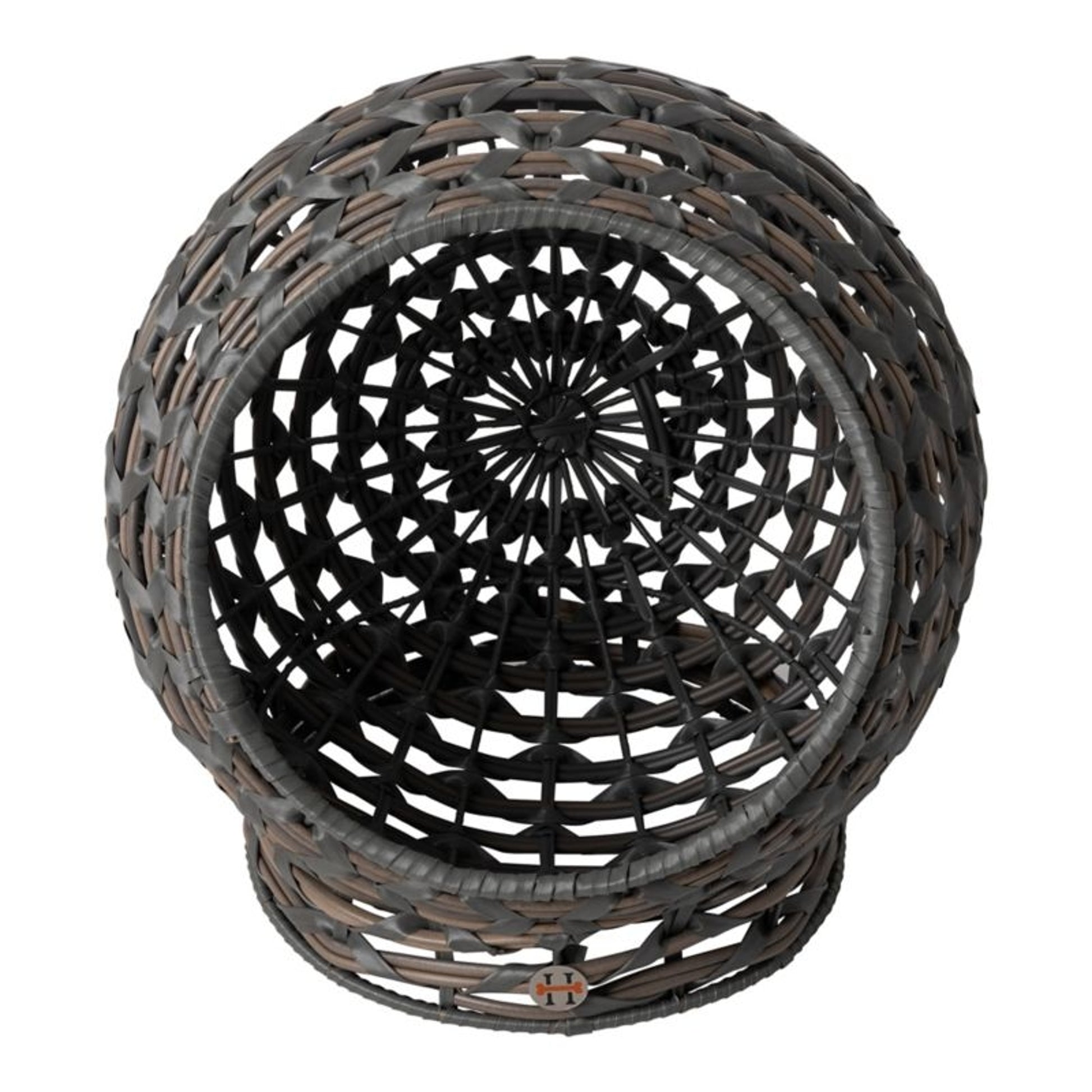 Huntley Pet Hemisphere Rattan Pet Bed with Cushion