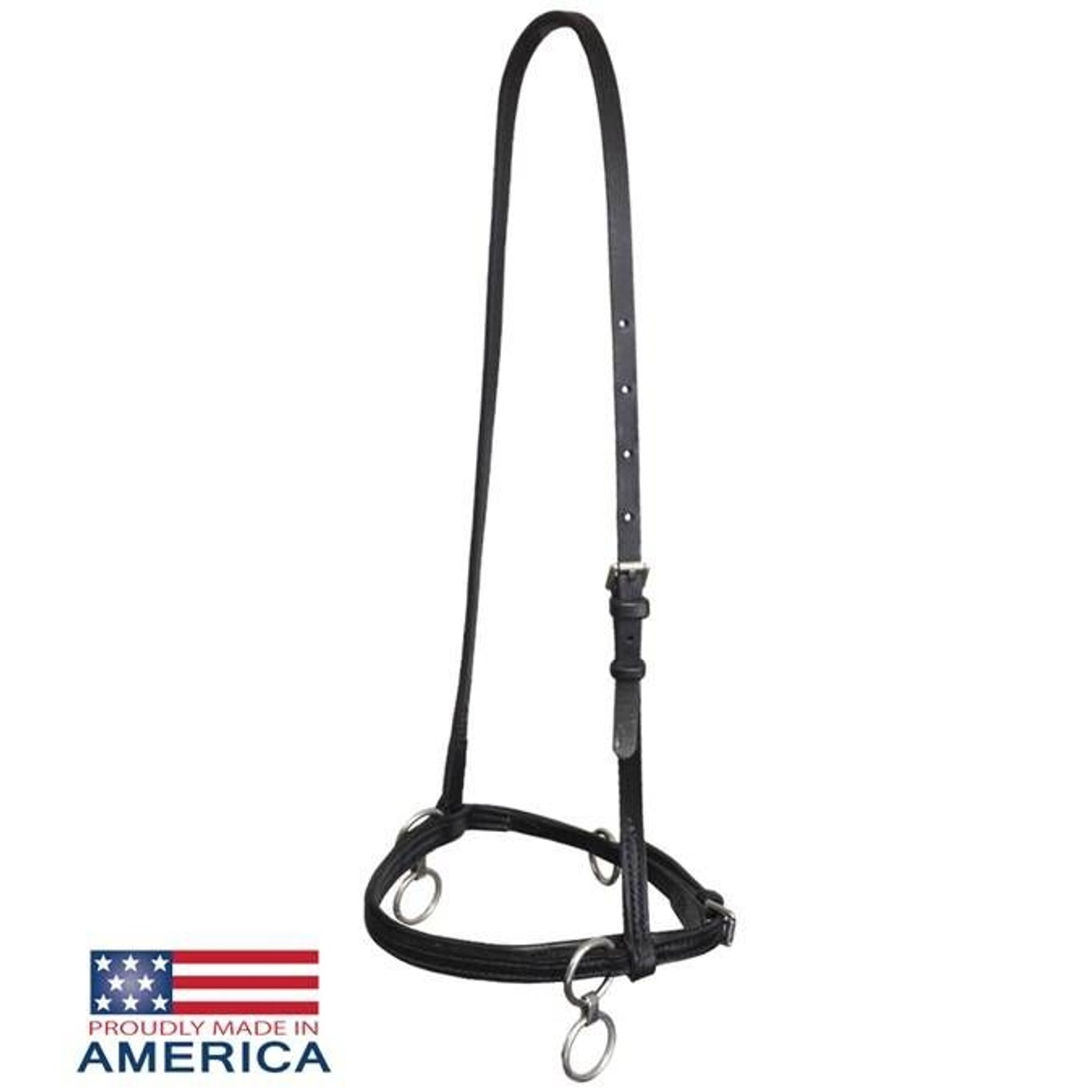 Featherweight Leather Tworing Race Halter Black