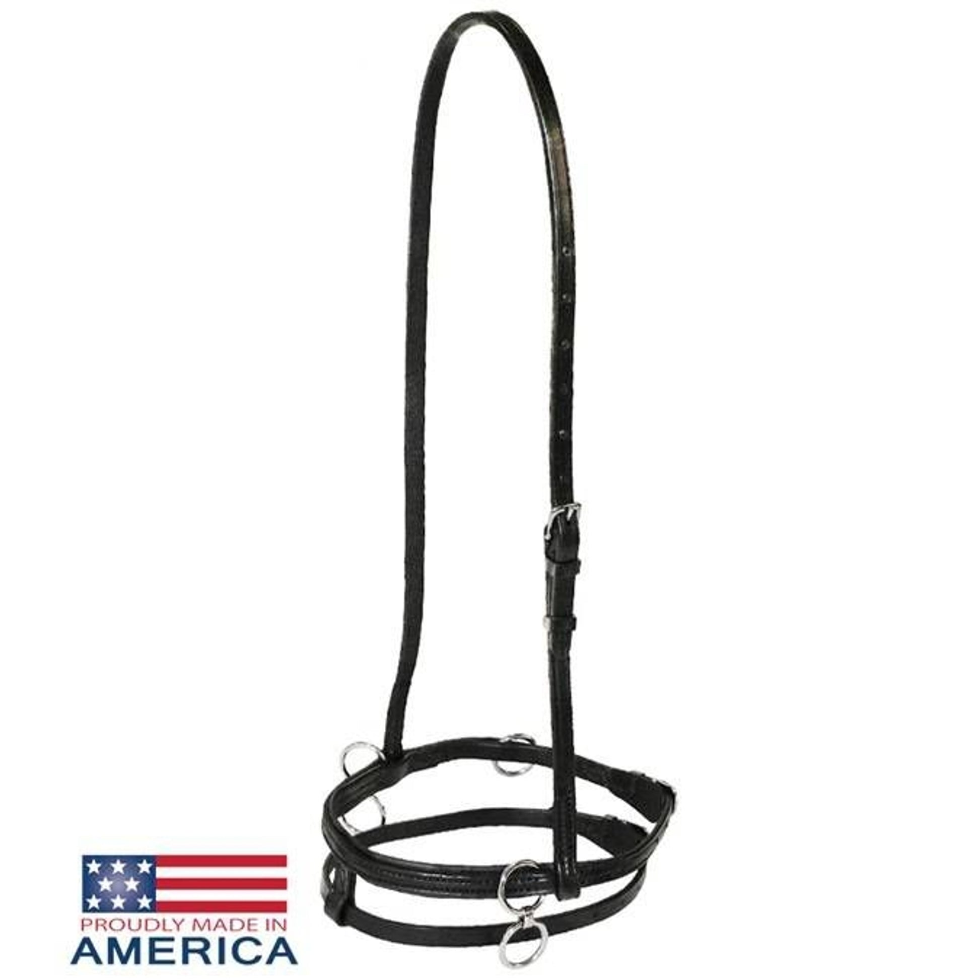 Featherweight Leather Flash Noseband Race Halter