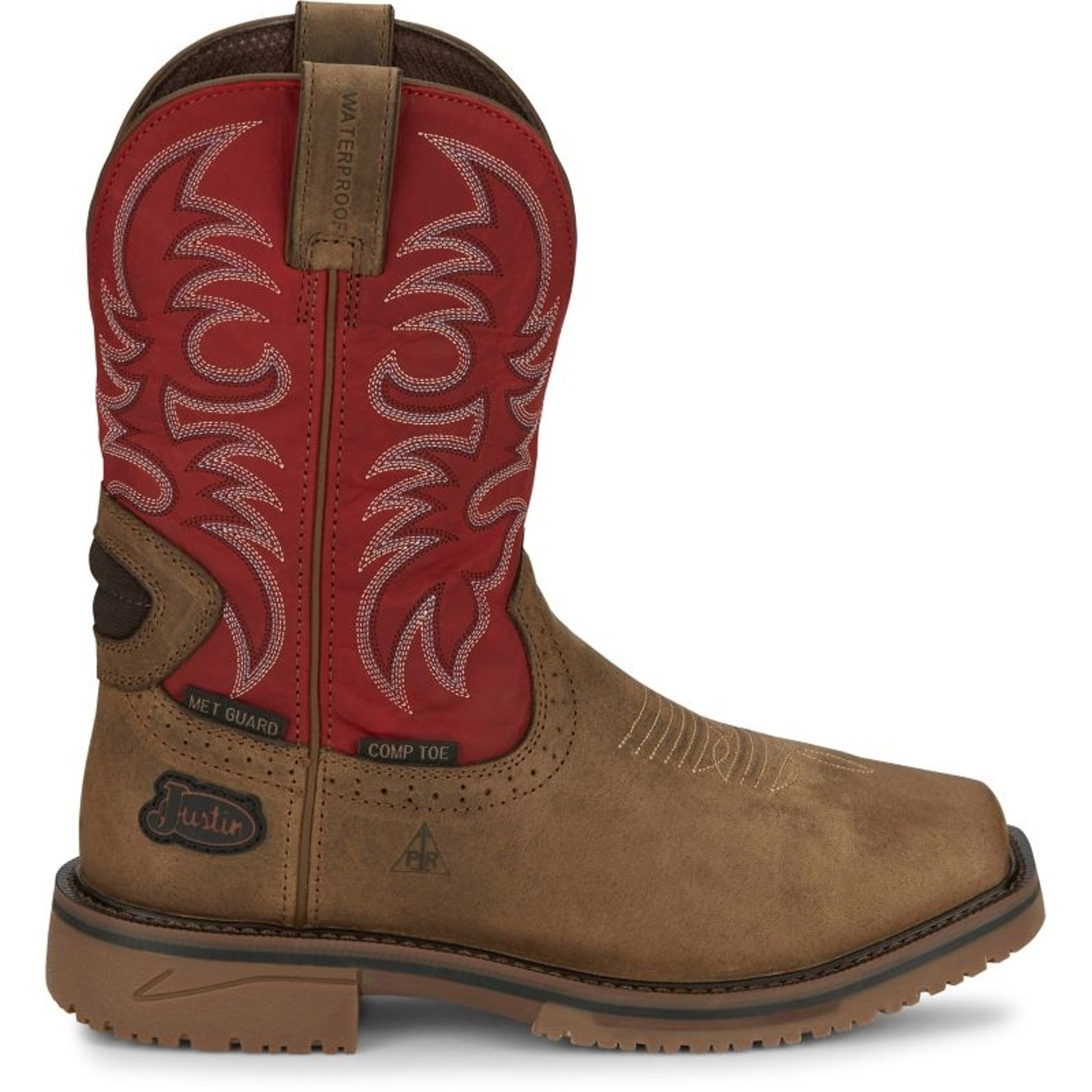 Justin Mens Wolfe 11" Waterproof Nano Comp Toe Boots