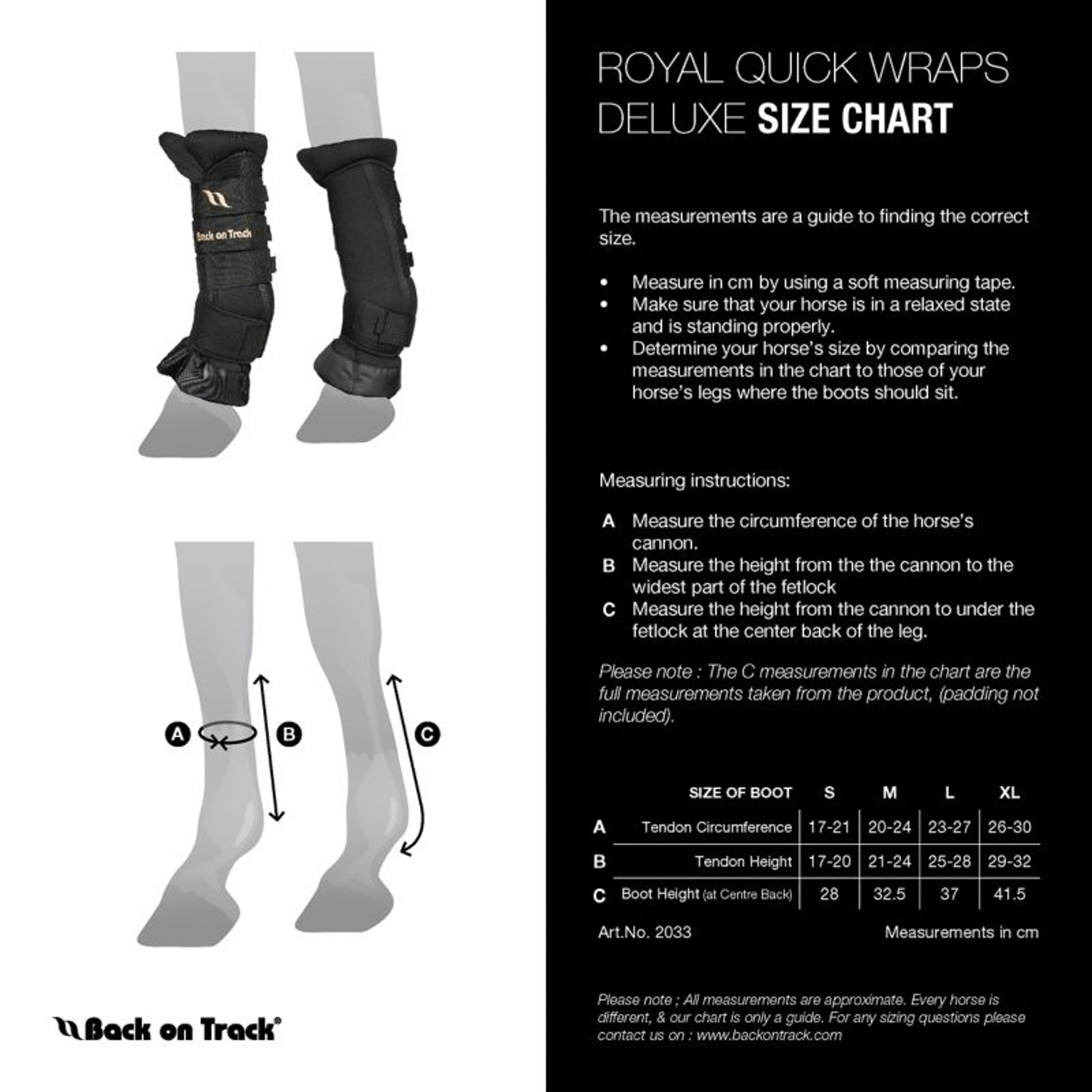 Back on Track Royal Quick Wraps Deluxe