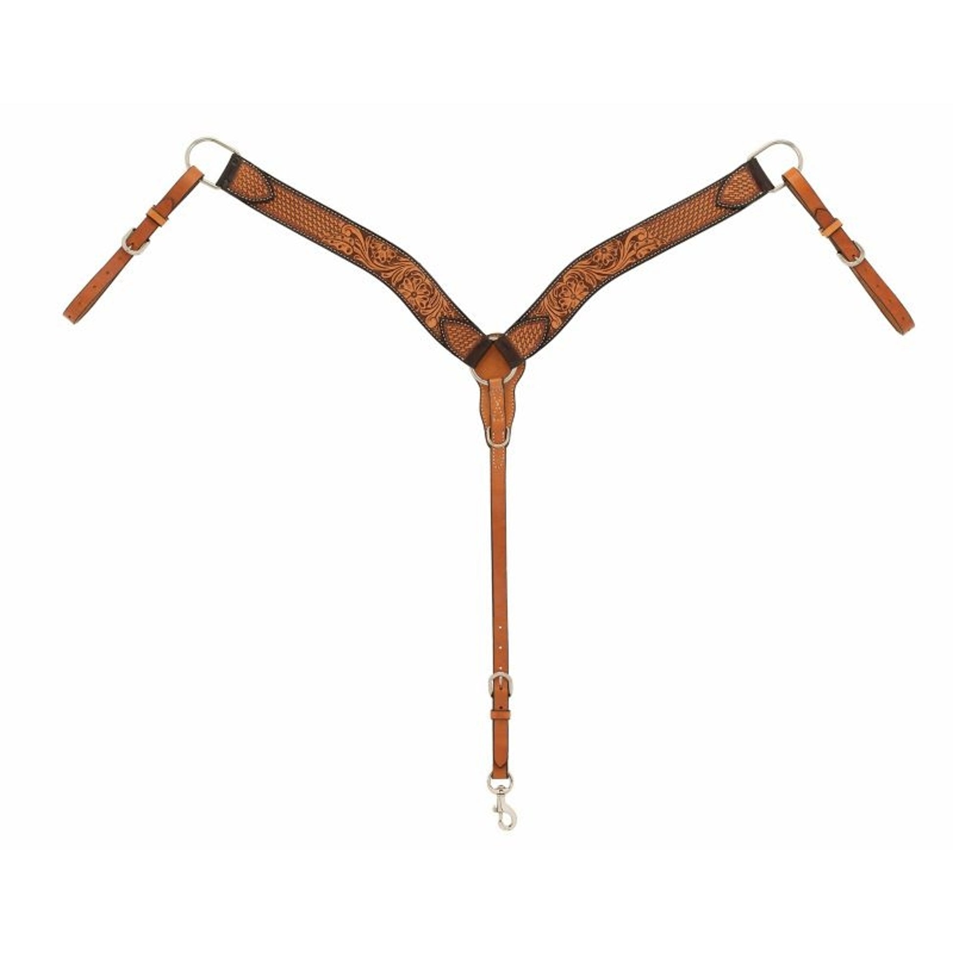 Weaver Floral Tooled Breast Collar