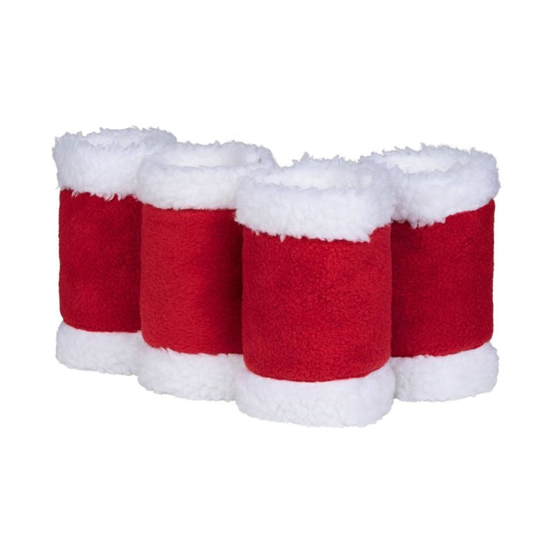 Horze Santa Leg Wraps 4 Pieces Red One Size