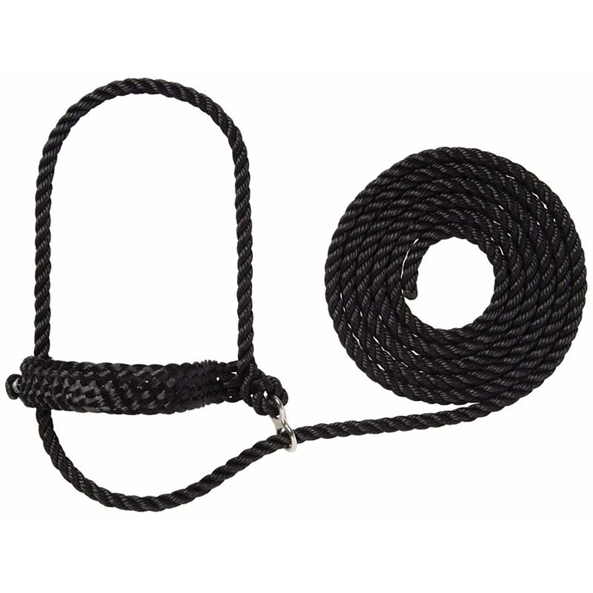 Flat Braid Cattle Halter Black