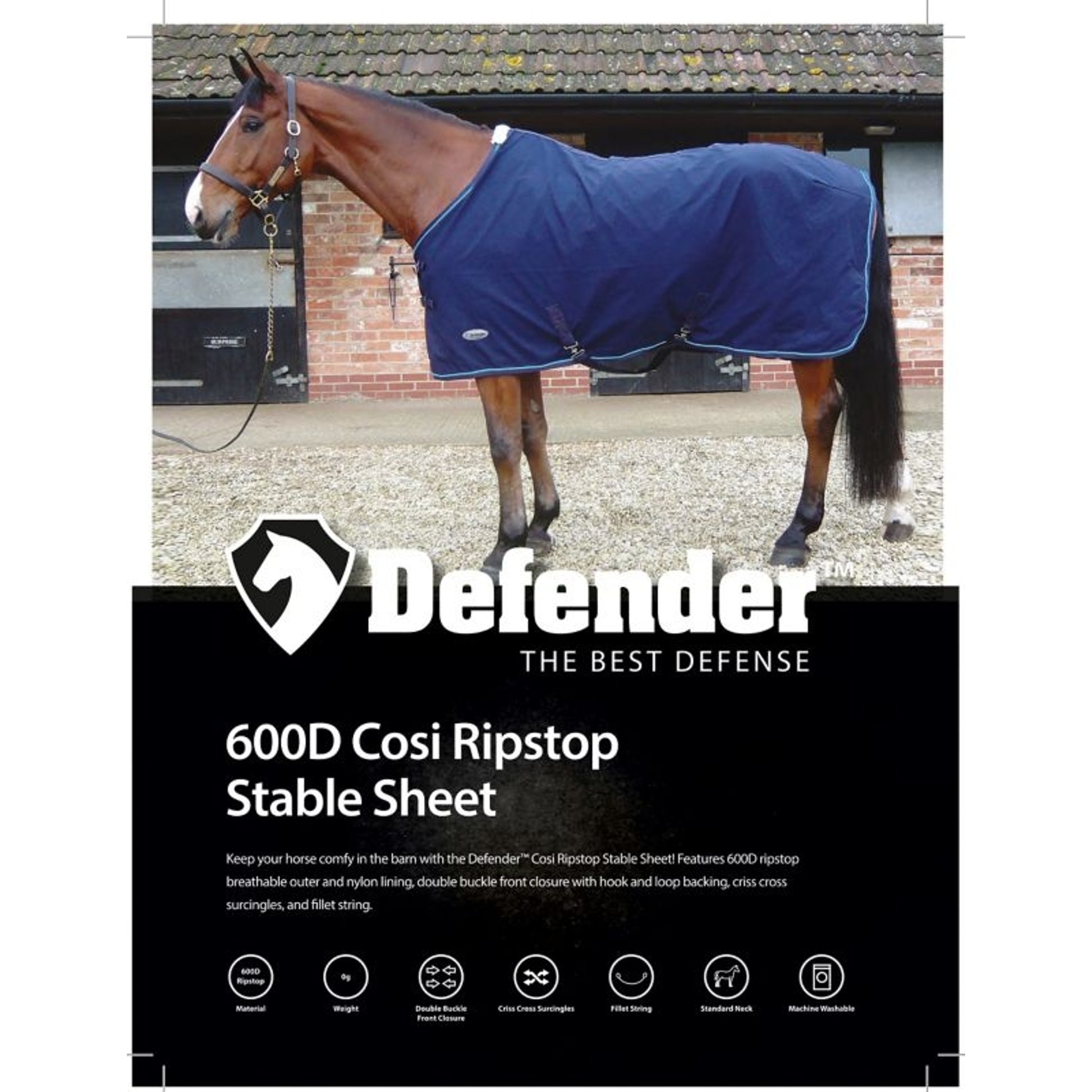 Defender 600D Cosi Ripstop Stable Sheet