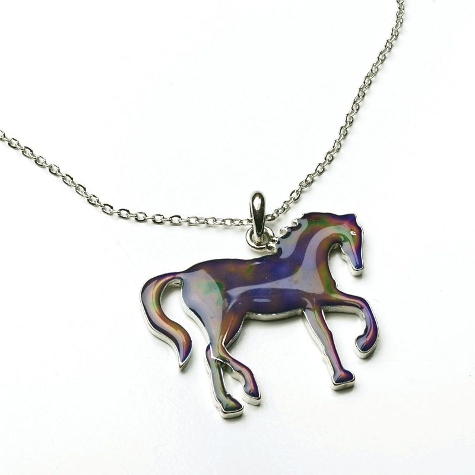 Horse Mood NecklaceBk/Wh