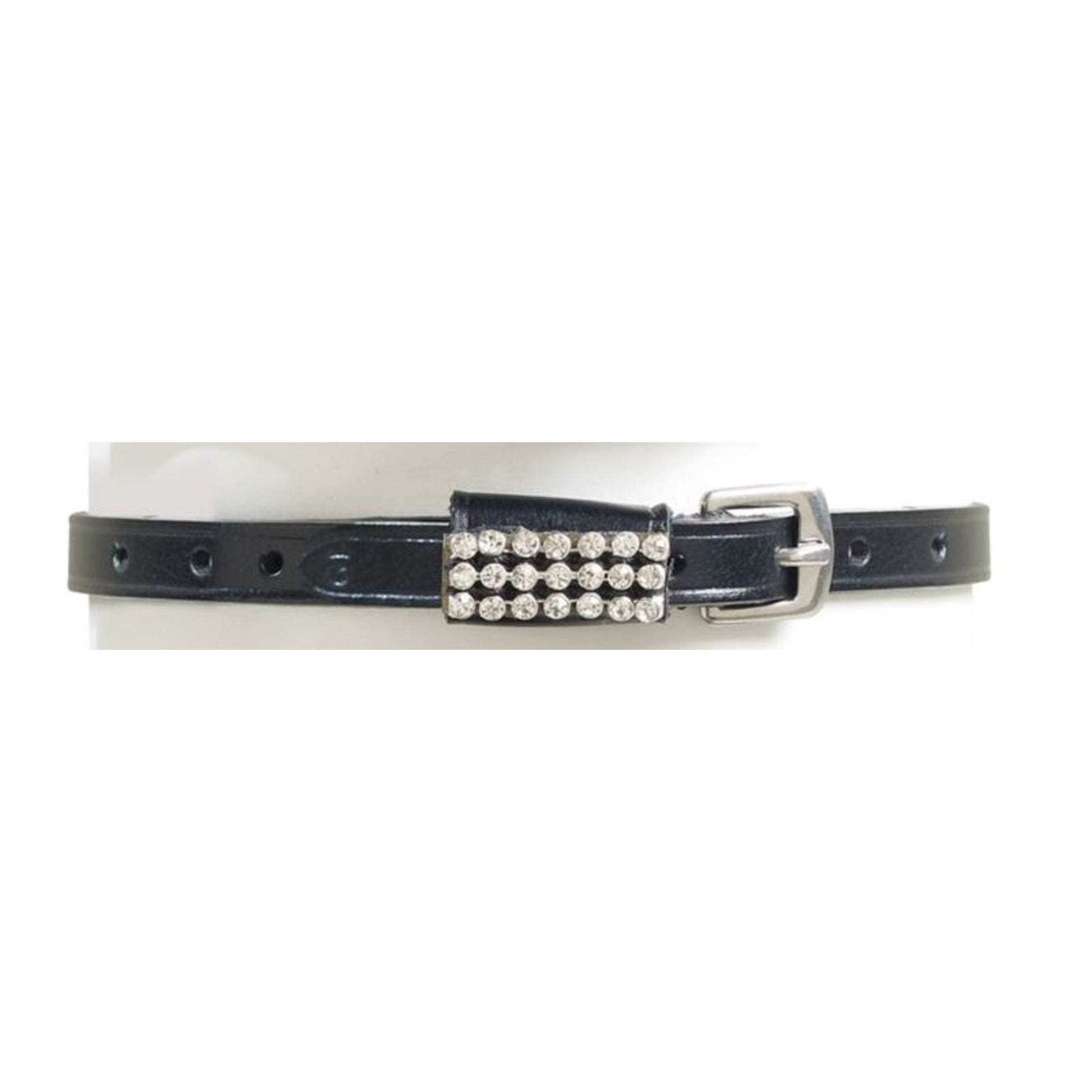 Ovation Jewel Spur Straps 19 Bk/Wh