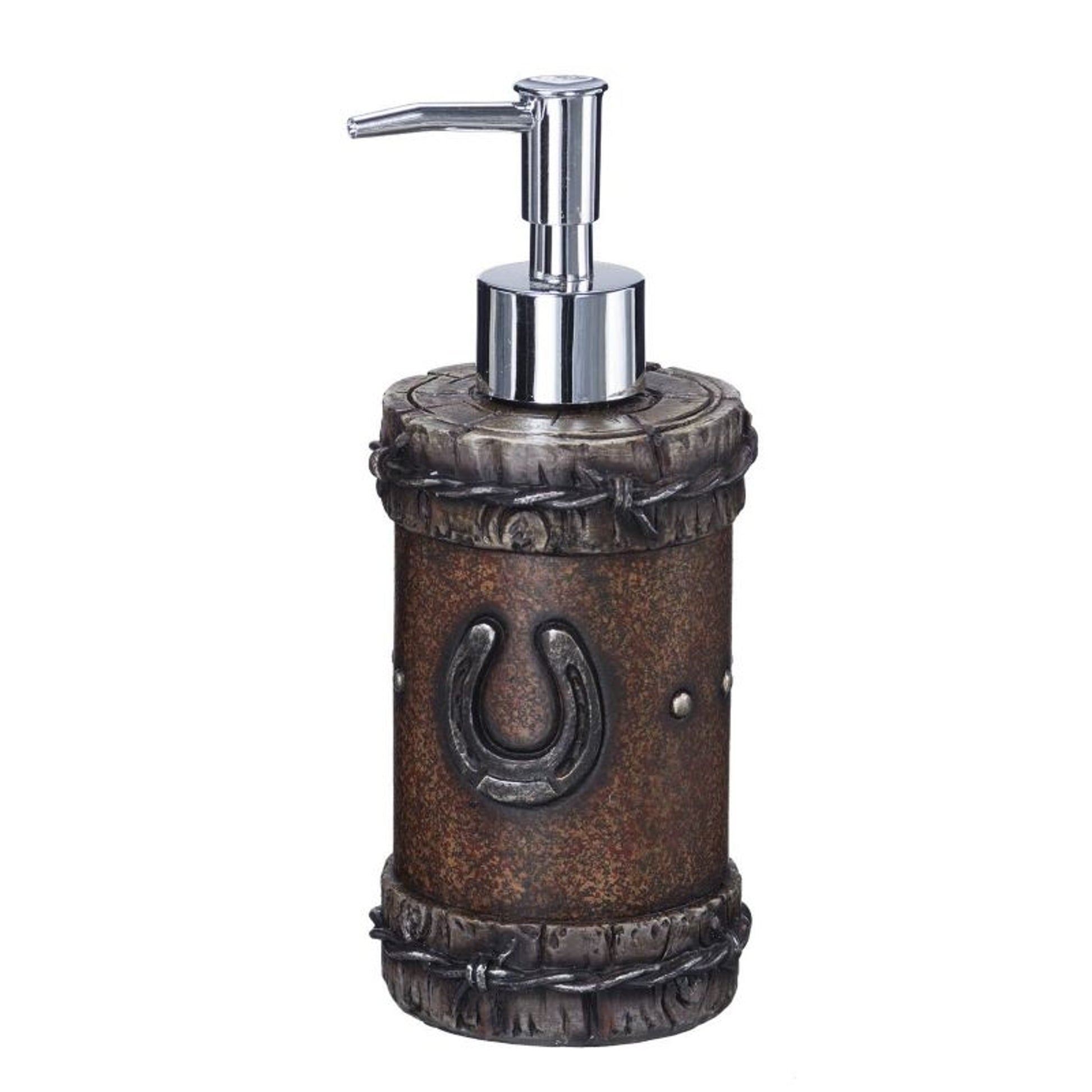 Gift Corral Soap Pump HorseshoeBk/Wh