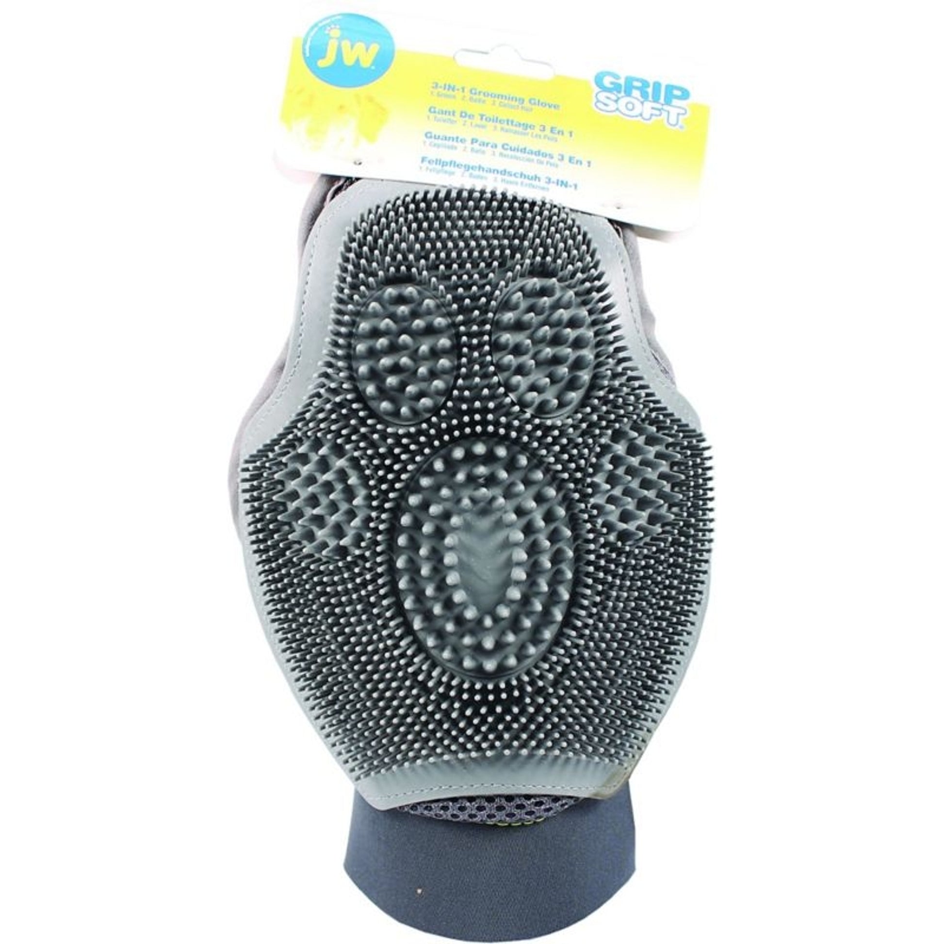 JW Pet 3 in 1 Dog Grooming Glove