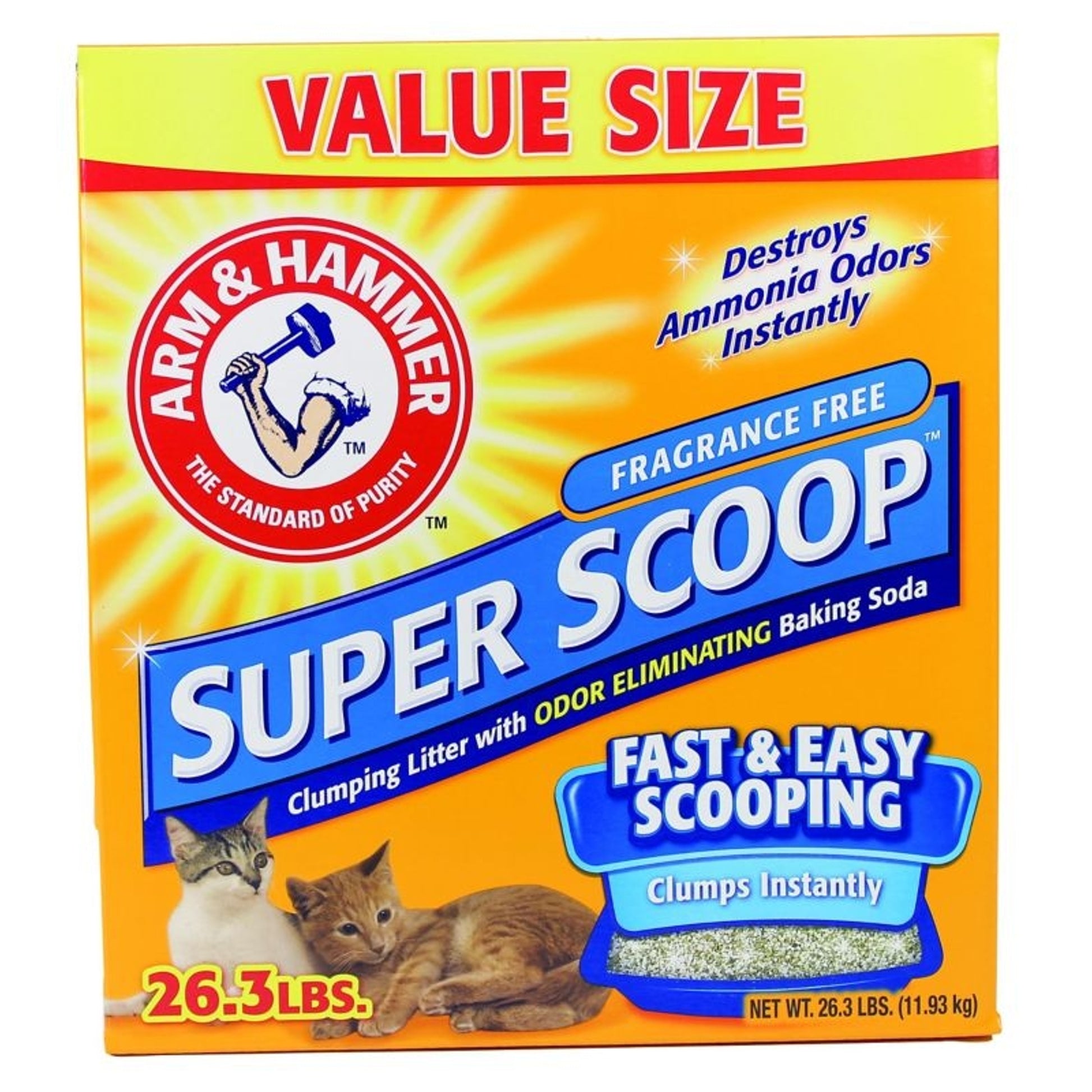 Arm and Hammer Super Scoop Unscent Litter 26.3lb