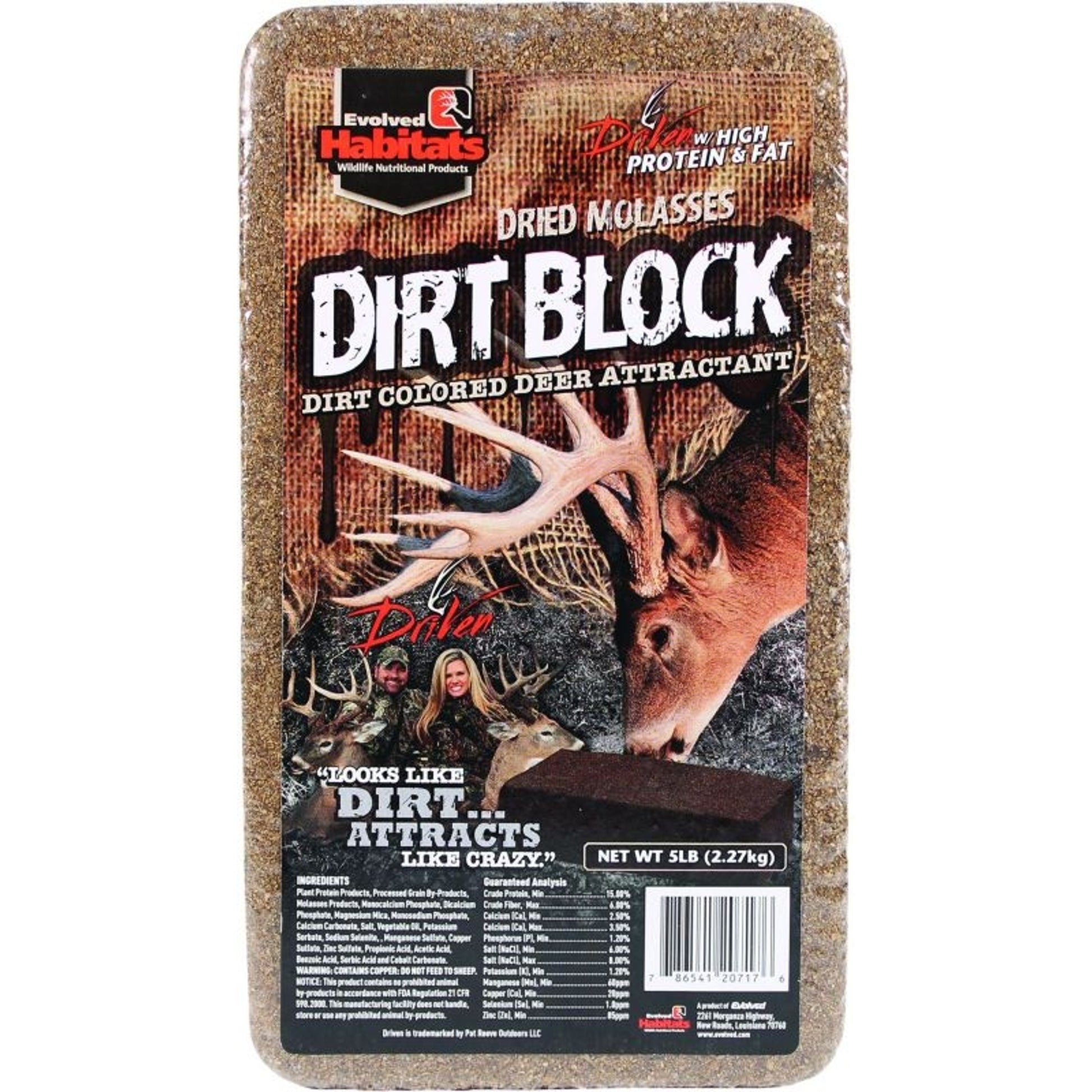 Habitats Dried Molasses Dirt Block 5lb