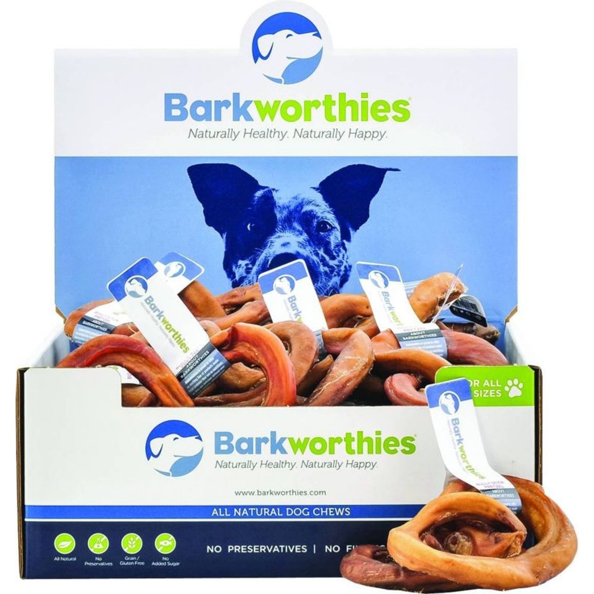 Barkworthies All Natural Bully Stick Pretzel Dog C