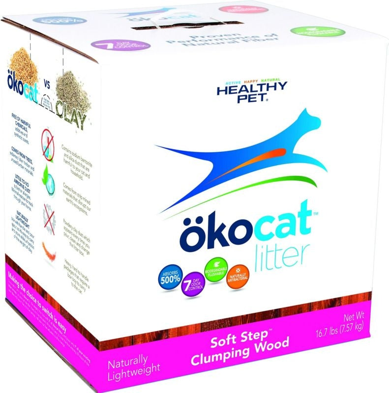 Okocat Soft-Step Clumping Wood Litter 16.7 Lb