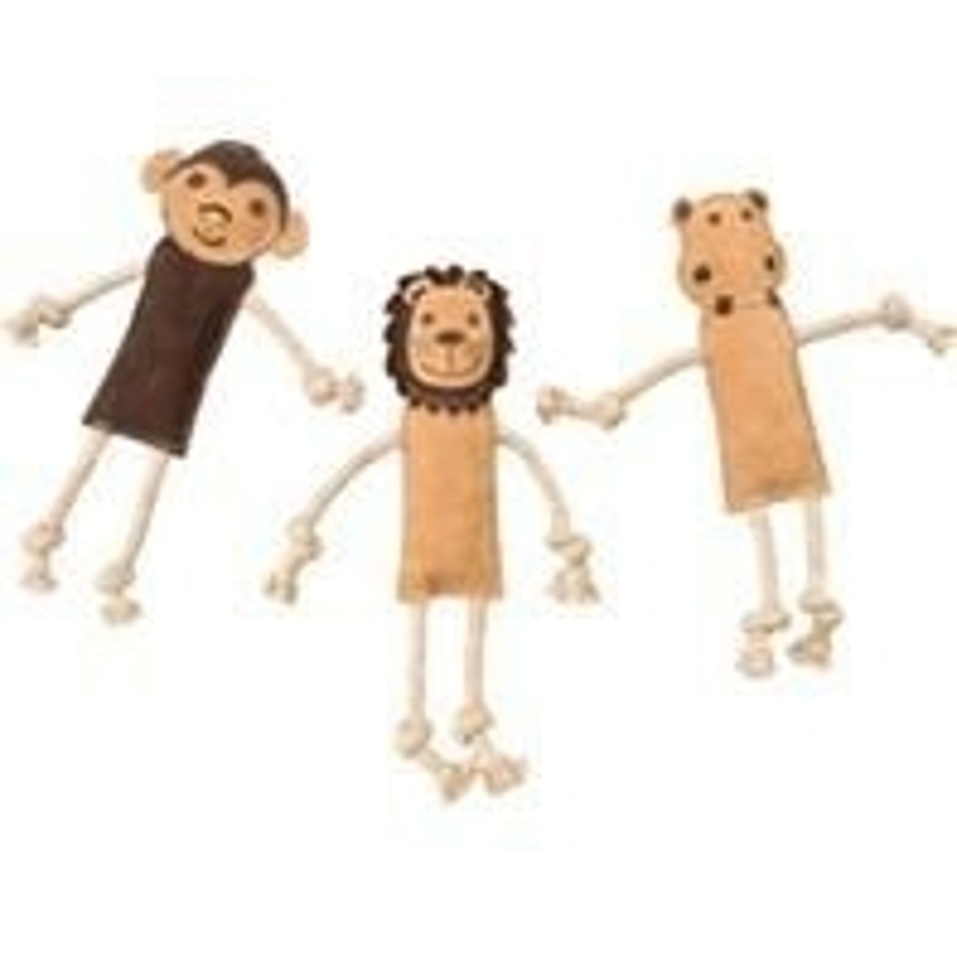 Dura-Fused Leather Jungle Dog Toy 14 In Brown