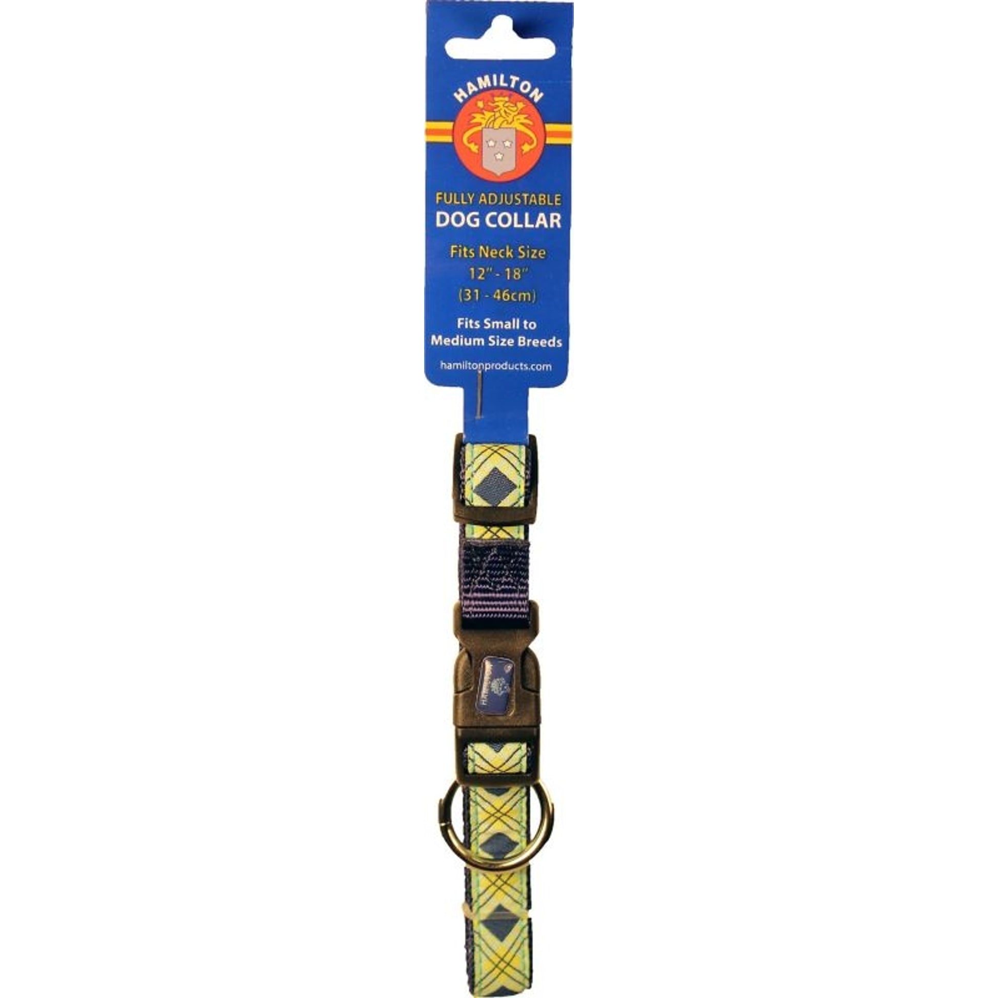 Ribbon Overlay Adjustable Dog Collar 5/8x12-18 Blu