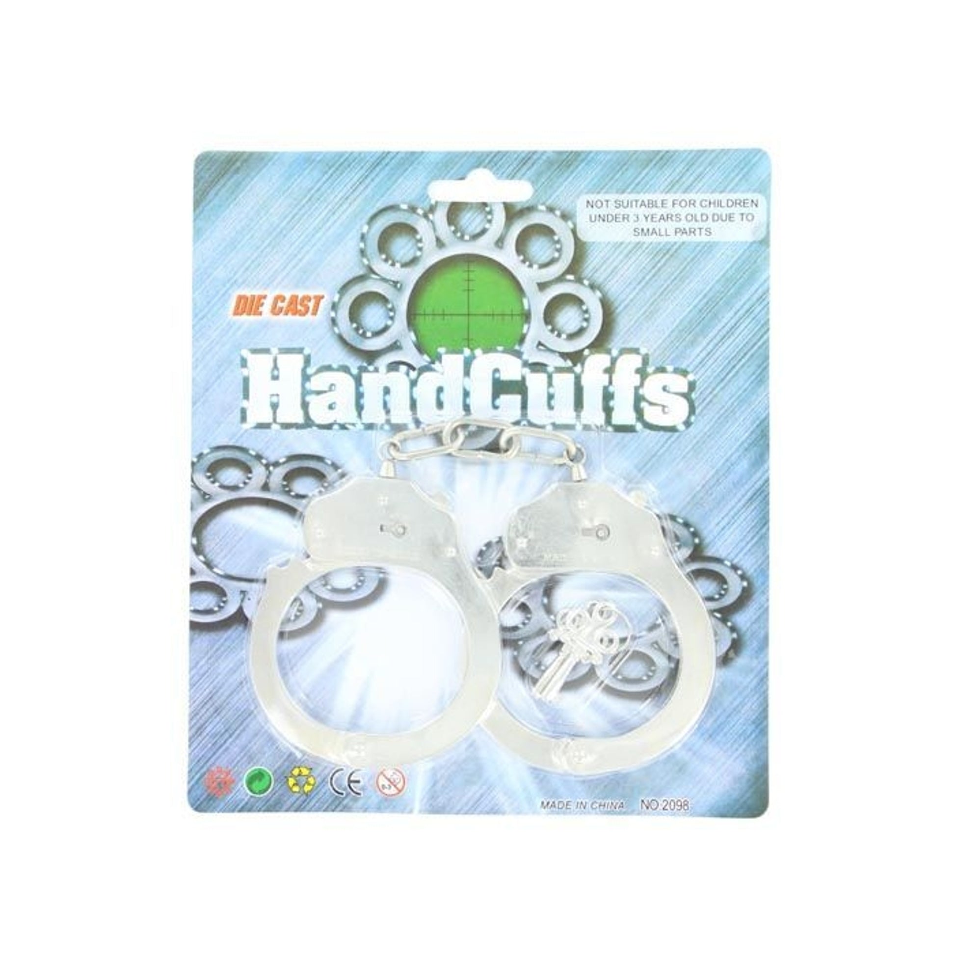 Silver Handcuffs With KeyBk/Wh