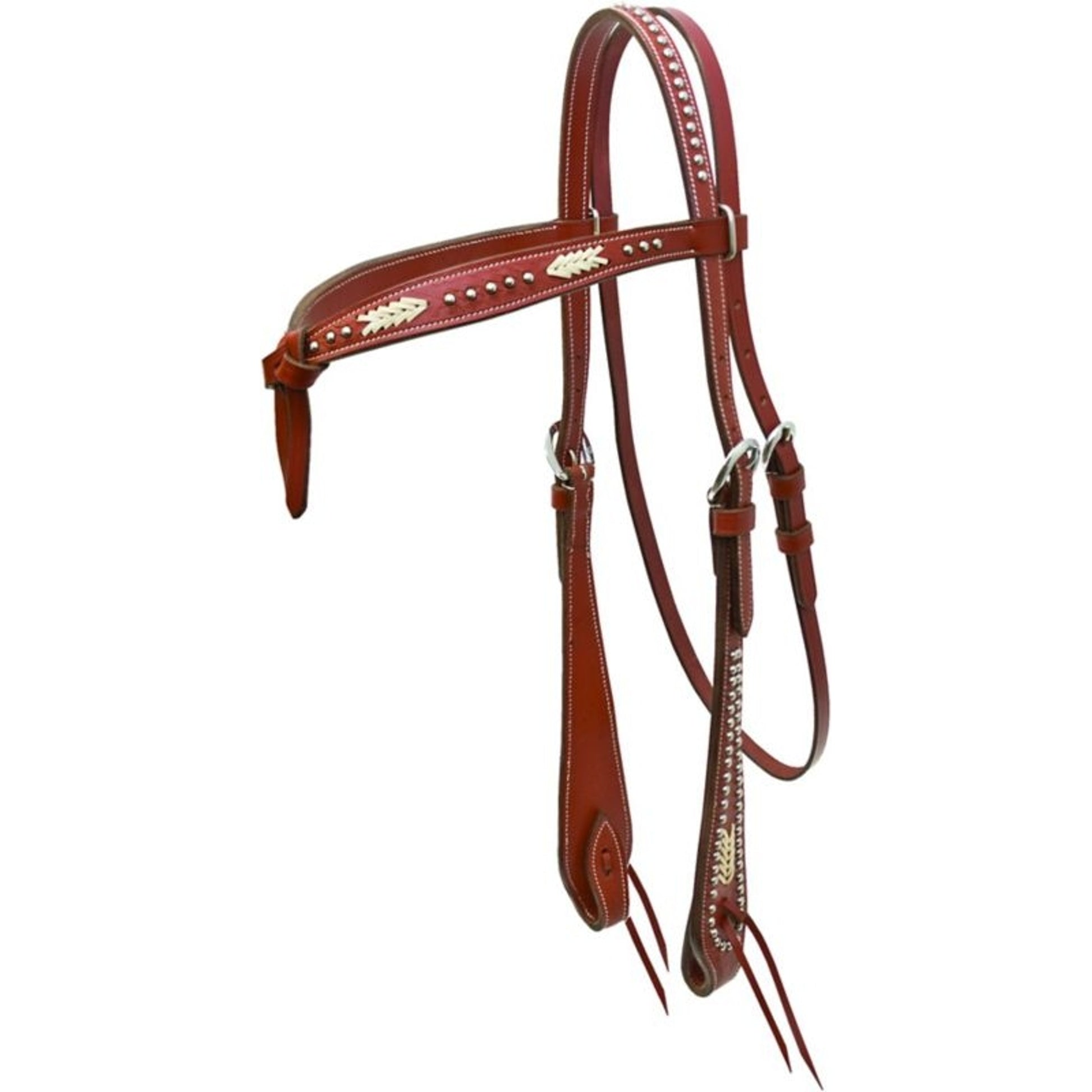 Action Knotted Browband Headstall Pecan