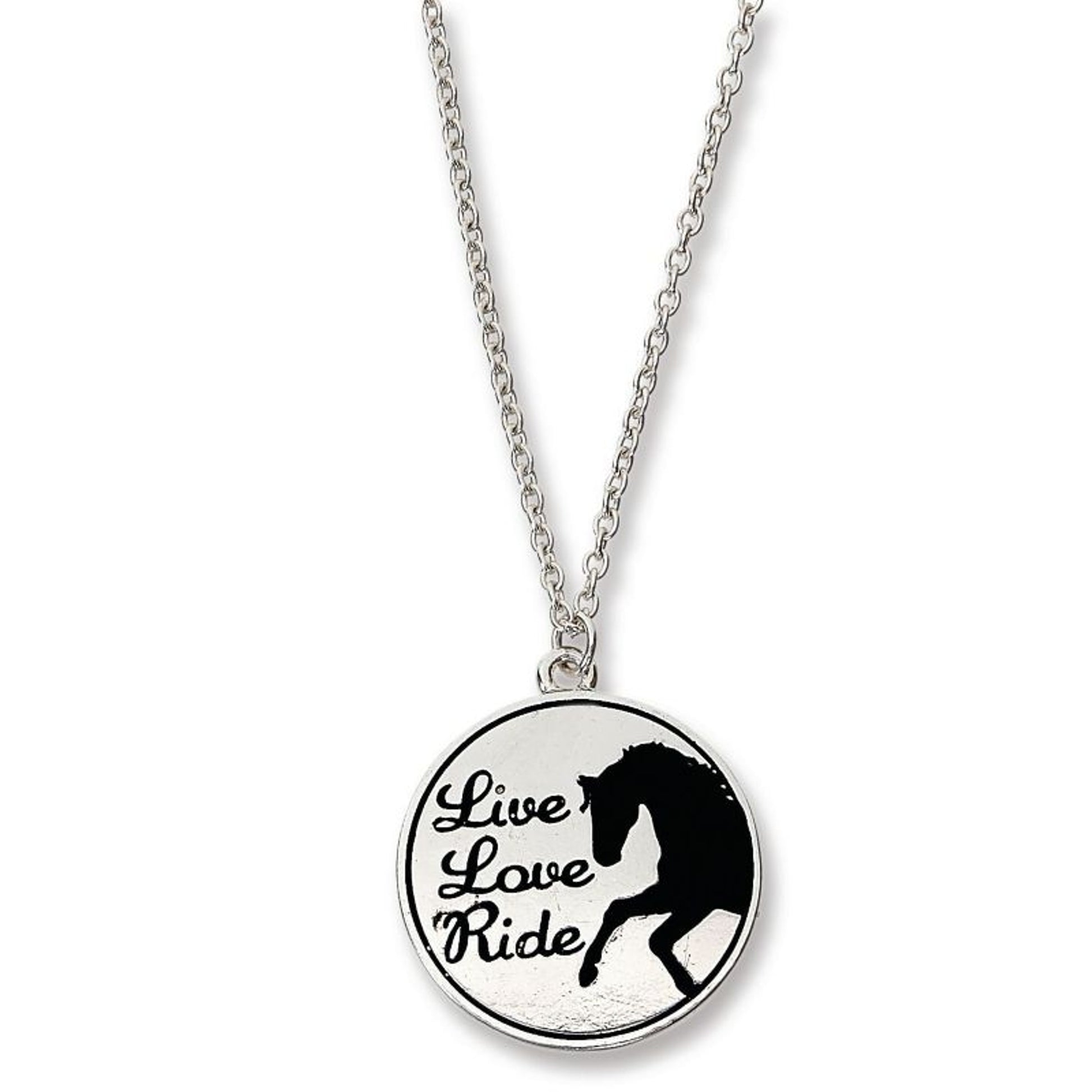 Kelley Live Love Ride NecklaceBk/Wh