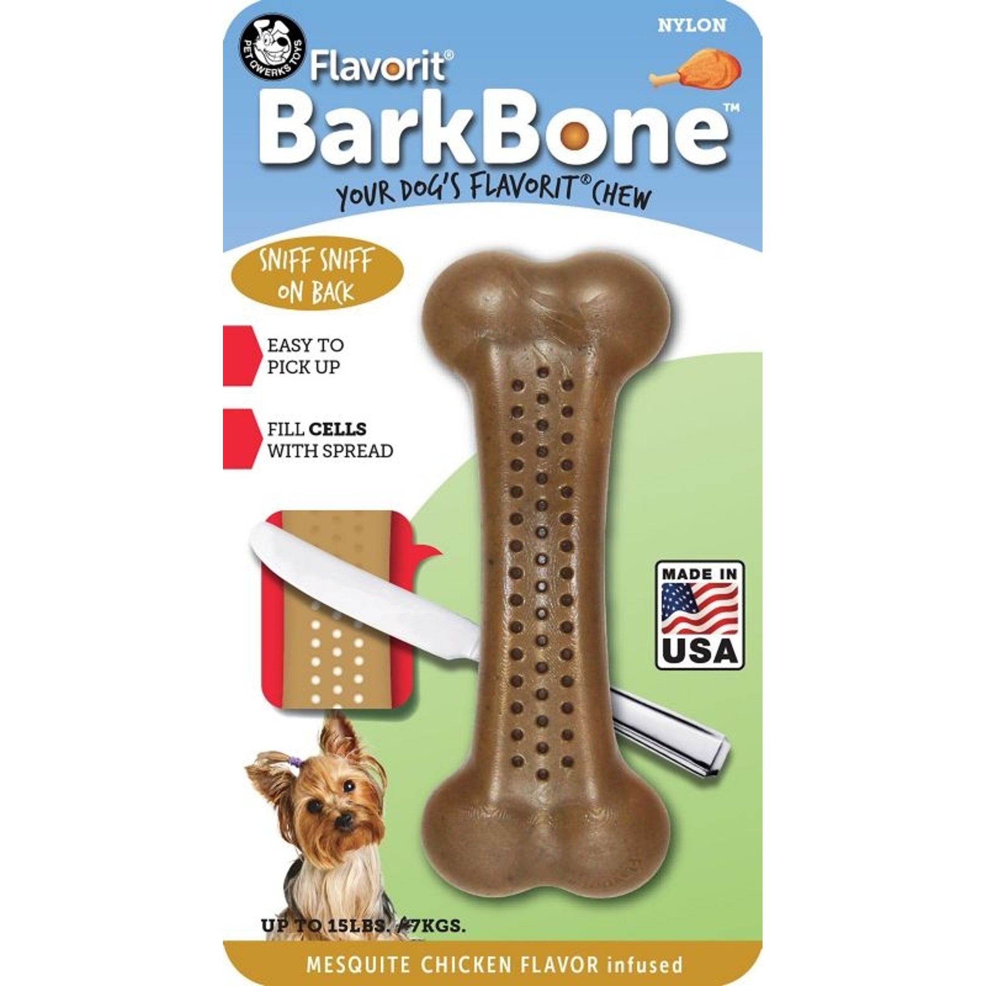 Barkbone Mesquite Flavored Nylon Bone LG Chicken