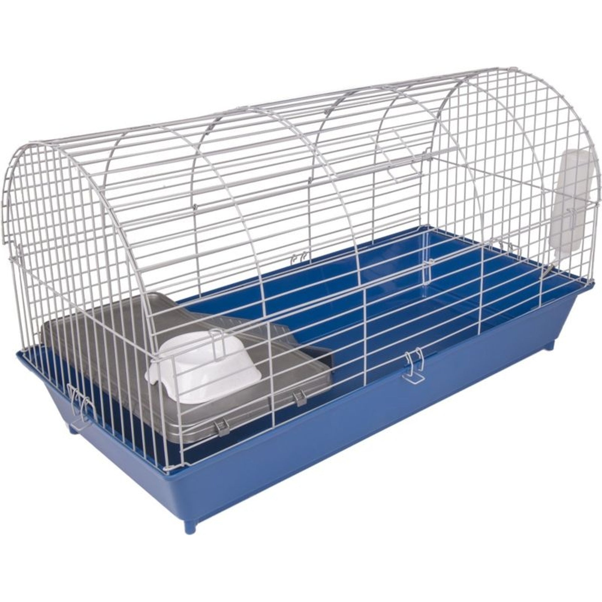 Small Animal Round Roof Cage 35 Blue Silver