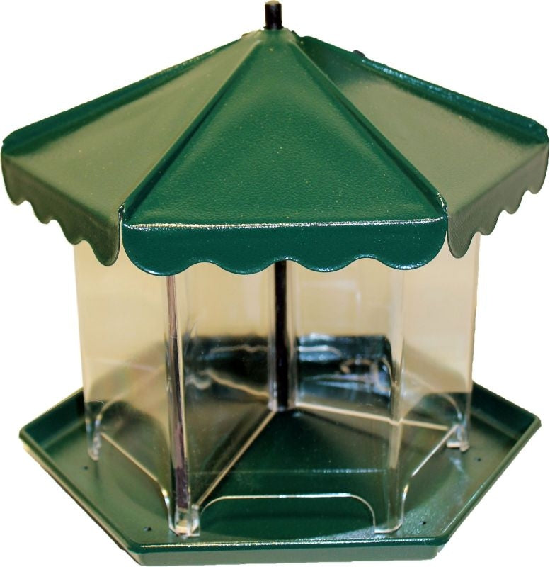 Mini Triple Bin Party Seed Feeder 5.5lb Green