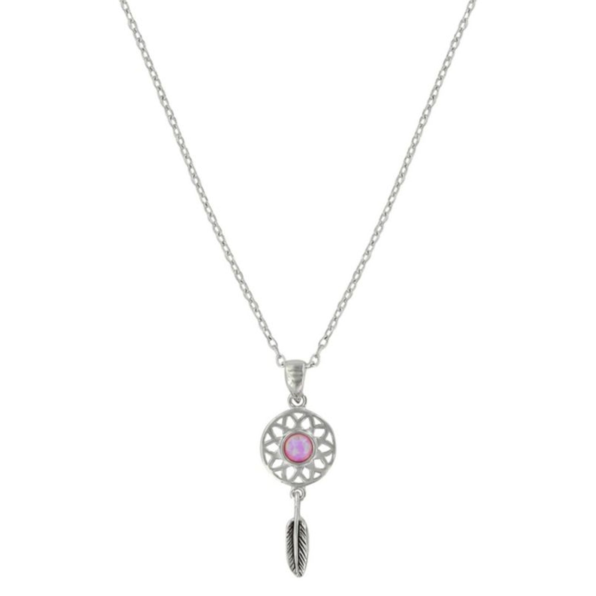 MontanaSilversmith Pink Opal Dreamcatcher Necklace