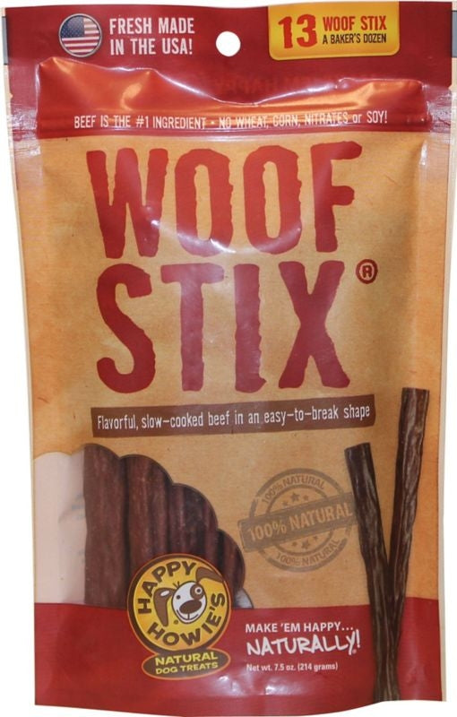 Happy HowieS Beef Woof Stix BakerS Dozen 13Pk Beef