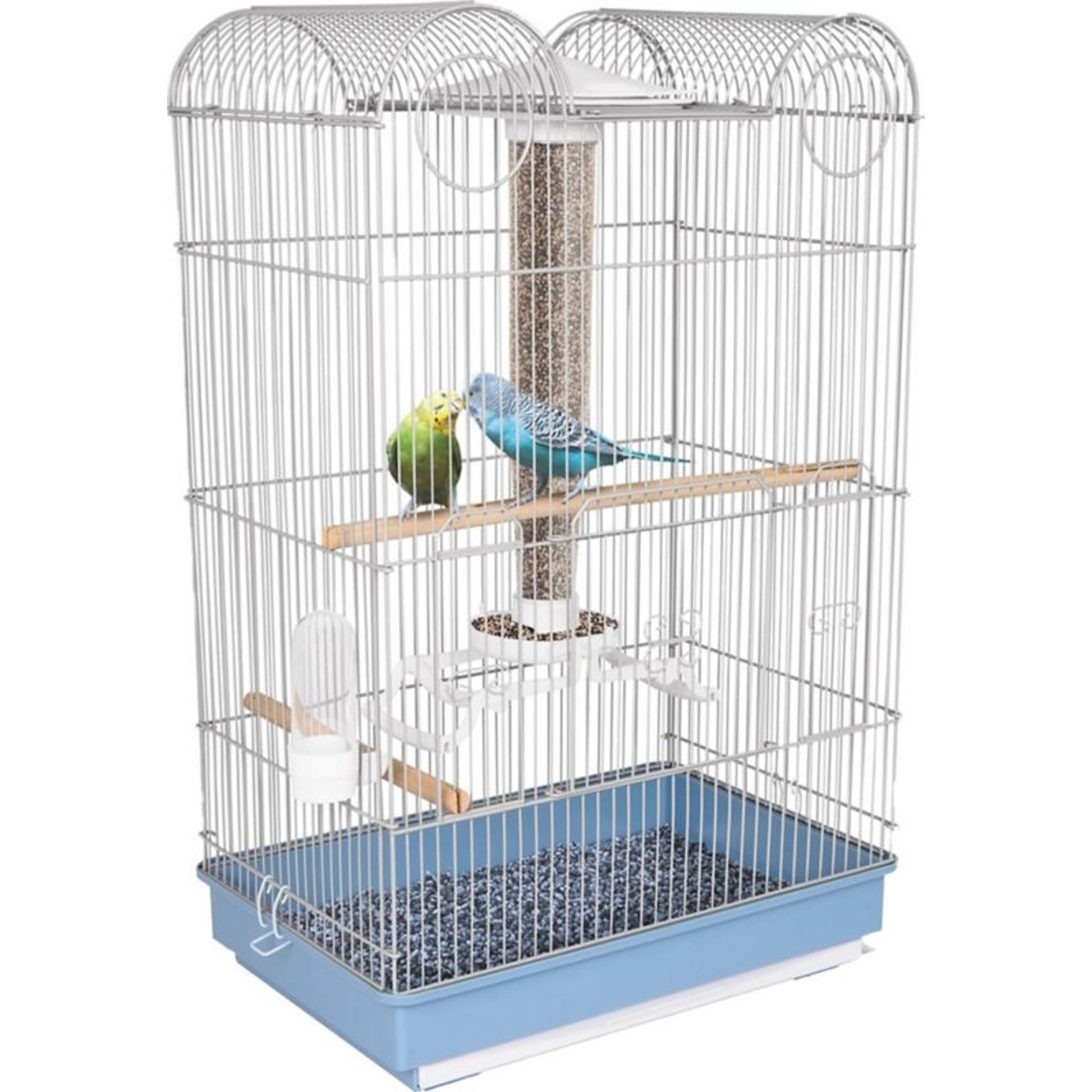 Bird Central Parakeet/Finch Cage Blue/White
