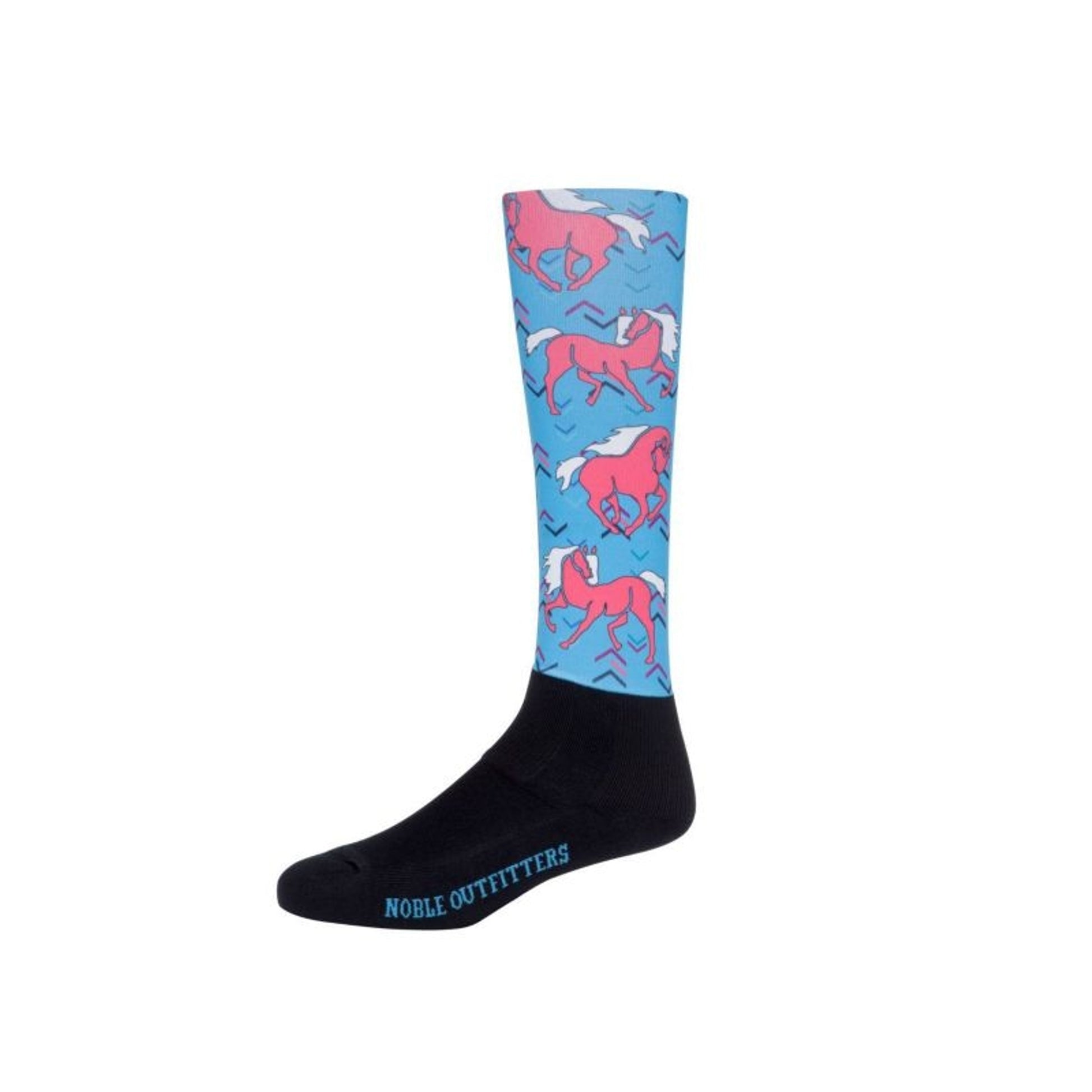 Over The Calf Peddies Girls Prints Pony in Pink Po