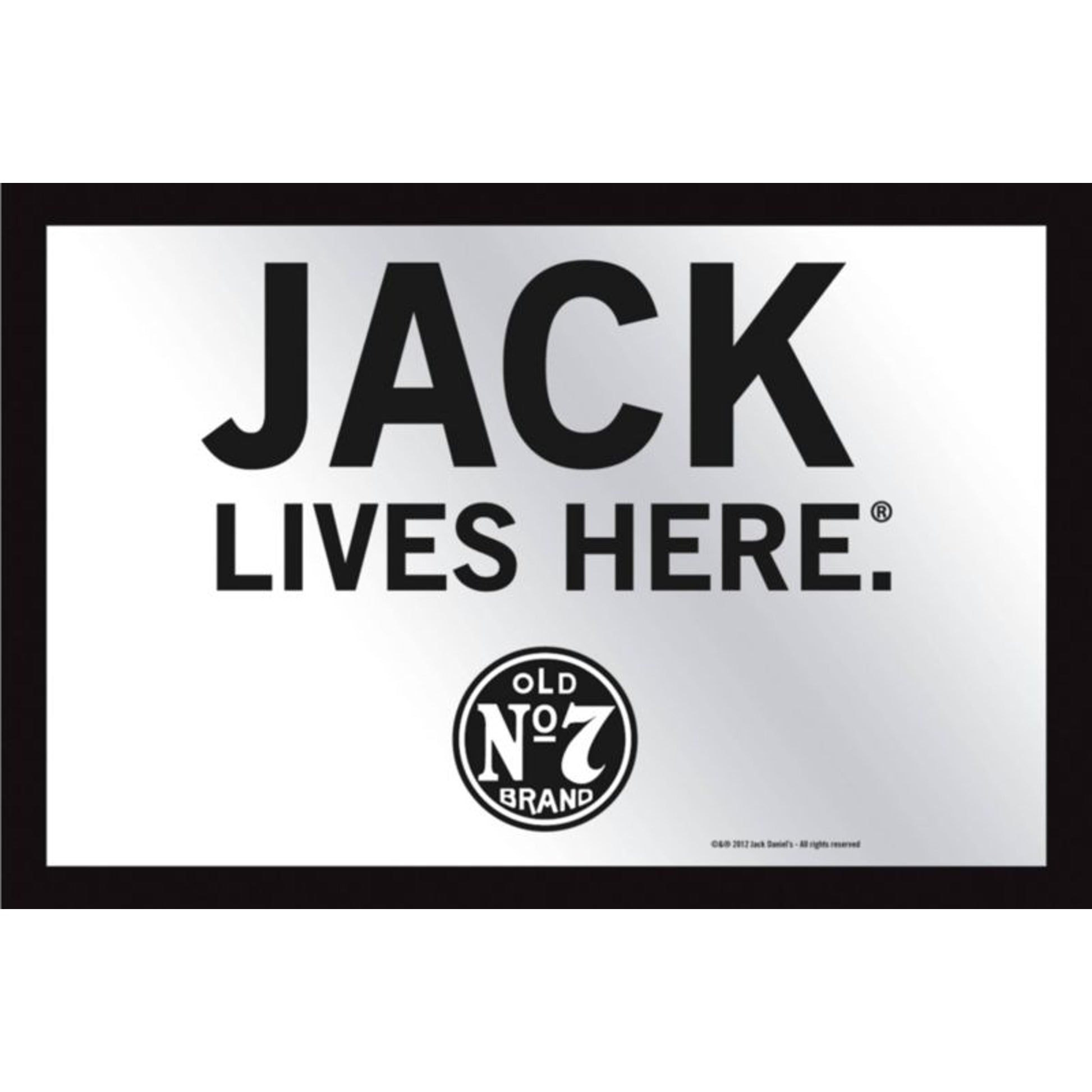 Jack Daniel's Jack Lives Here Mirror 11 3/4 x 7 7/