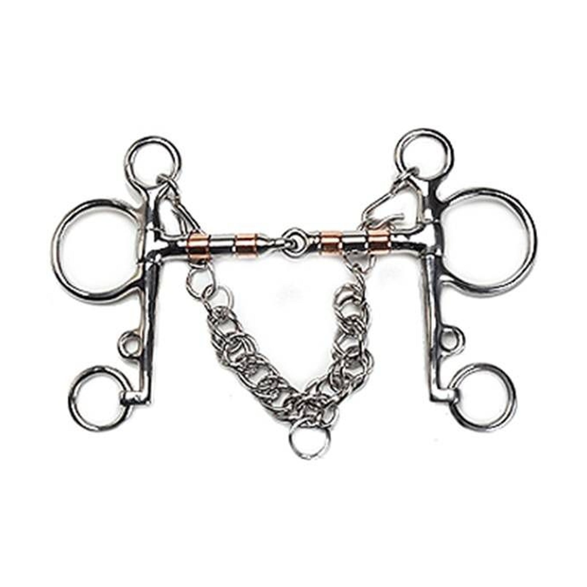 Jacks Copper Roller Pelham Bit 5" Stainless Steel