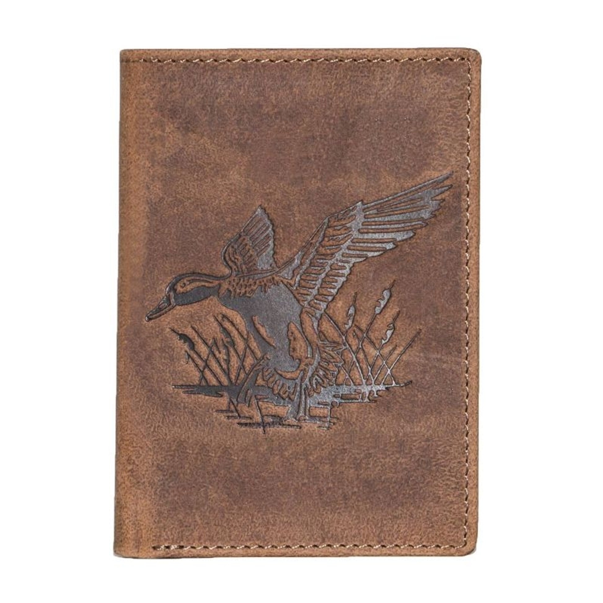 Mossy Oak Duck Embossed Trifold Wallet Brown/Camou