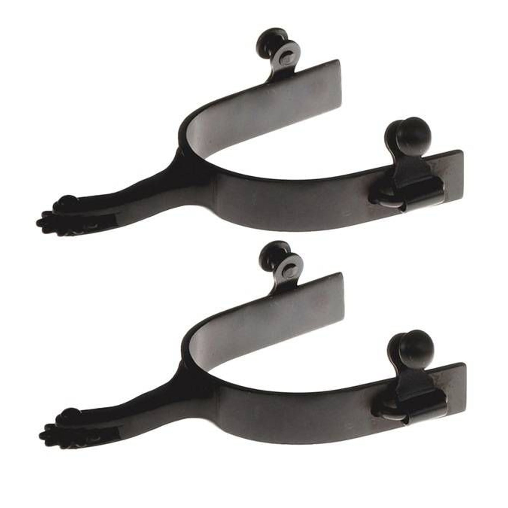 Jacks Offset Side Rowel Spurs Sold in Pairs Black